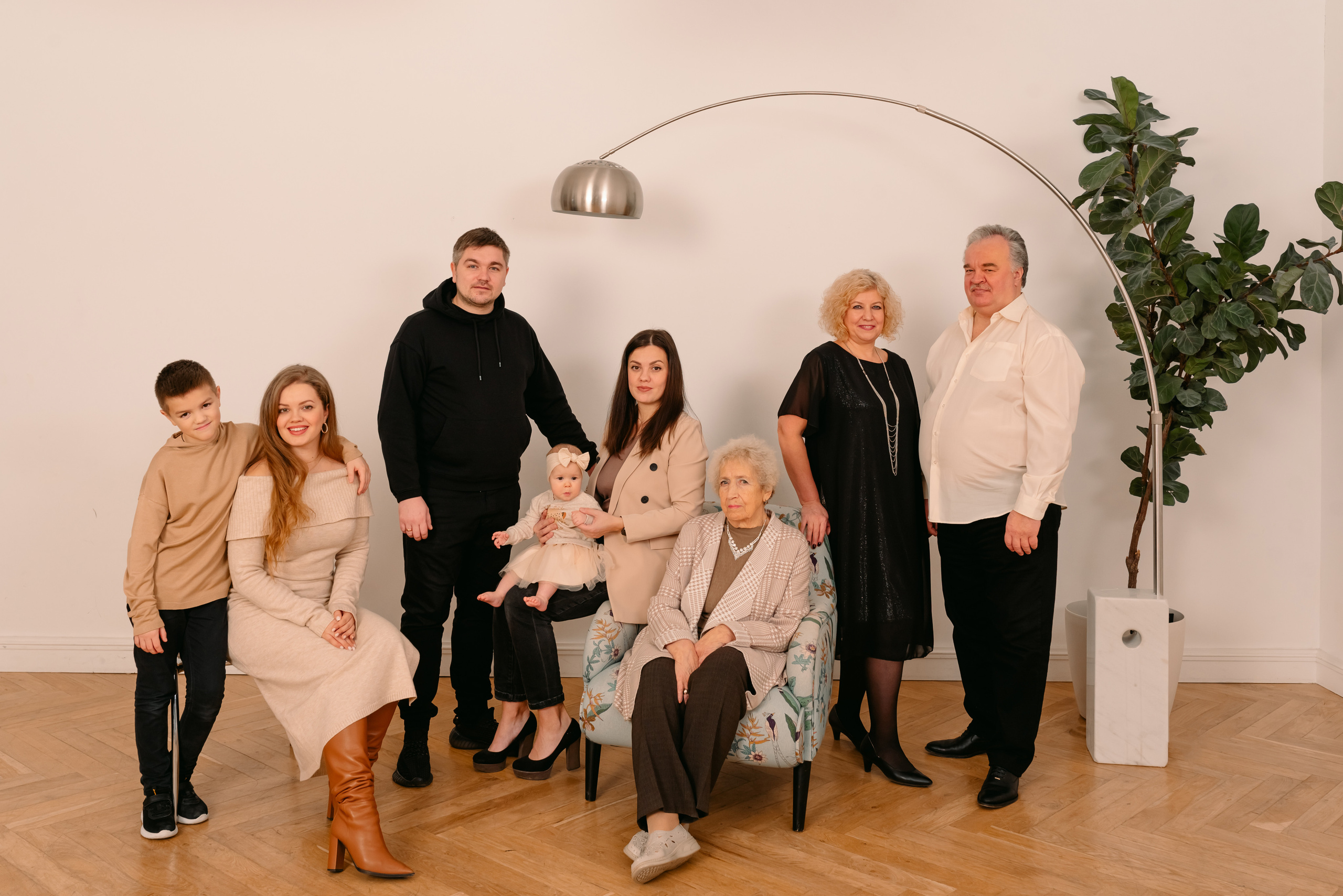 Фотосессия большой семьи. Фотограф Юлия Кондратьева