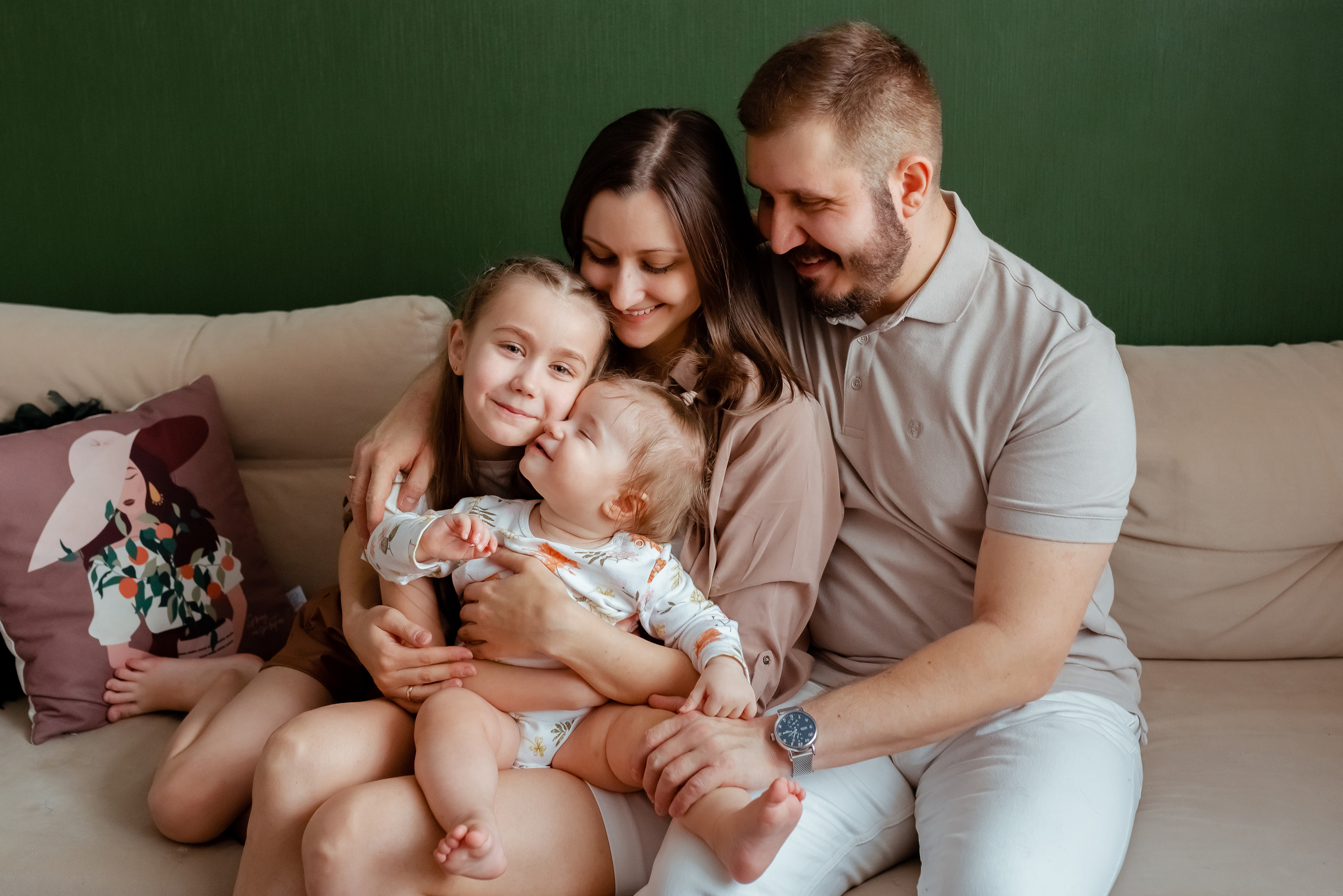 Семейная фотосессия дома. Фотограф Юлия Кондратьева