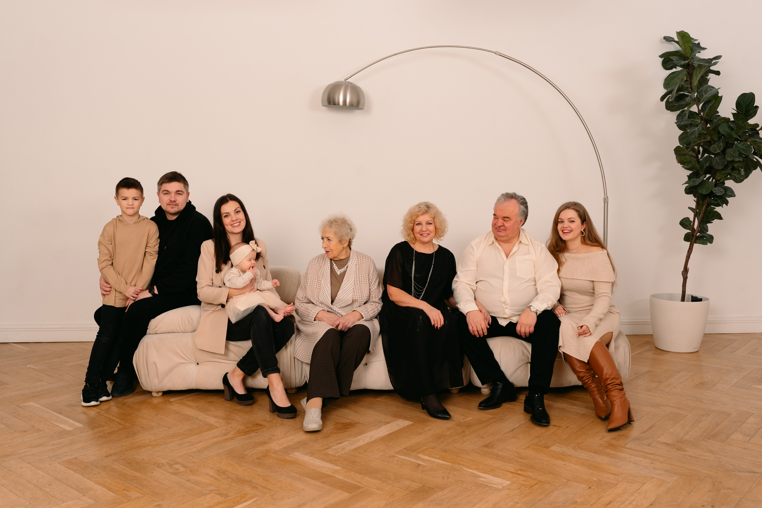 Фотосессия большой семьи. Фотограф Юлия Кондратьева
