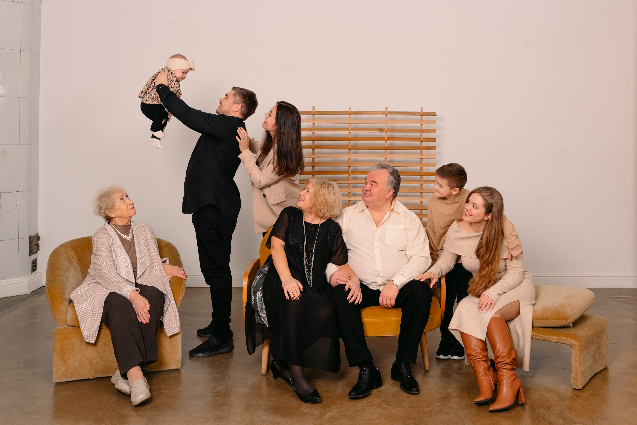 Фотосессия большой семьи. Фотограф Юлия Кондратьева