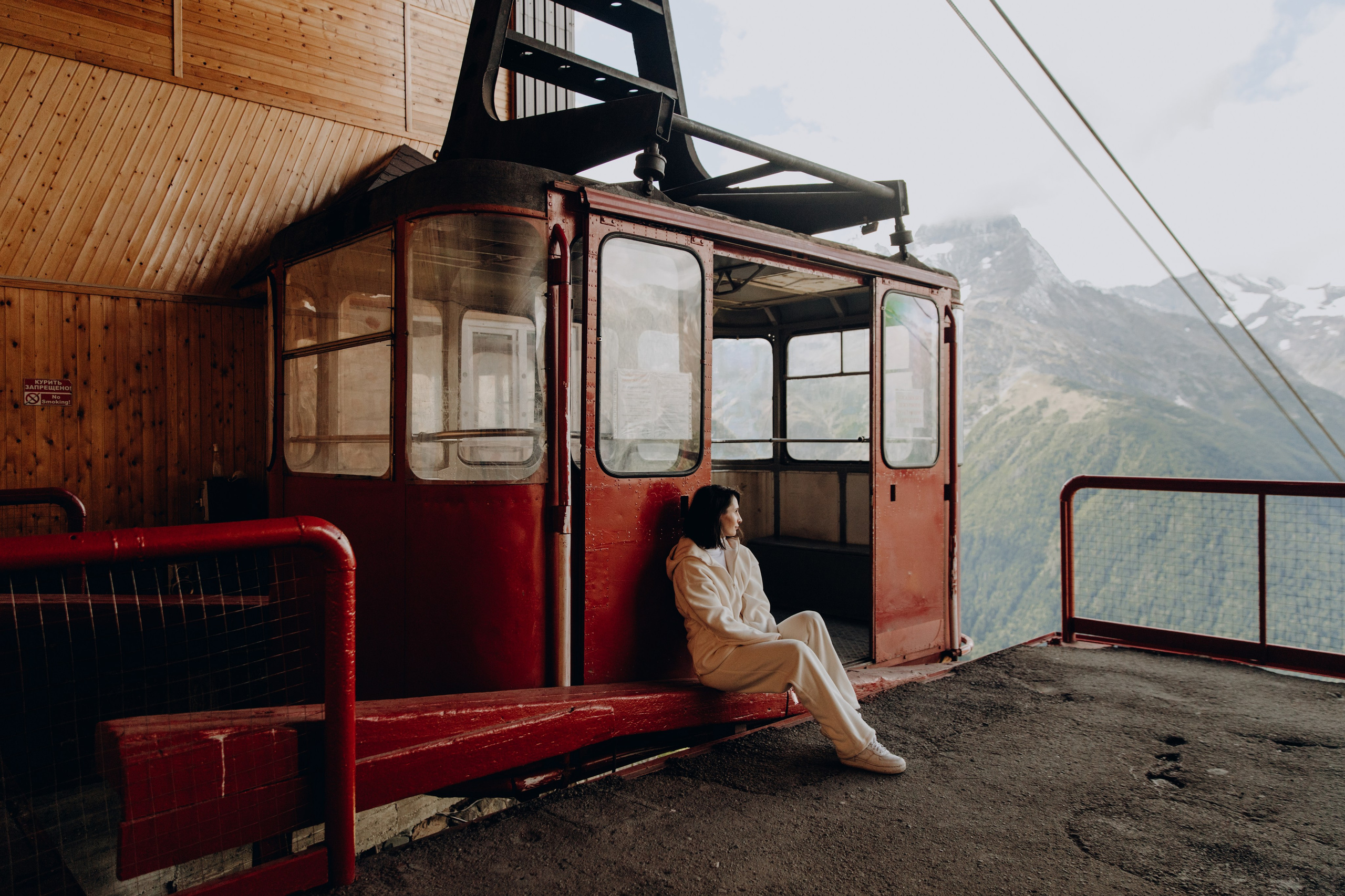 Юля с семьей, Домбай. Портфолио