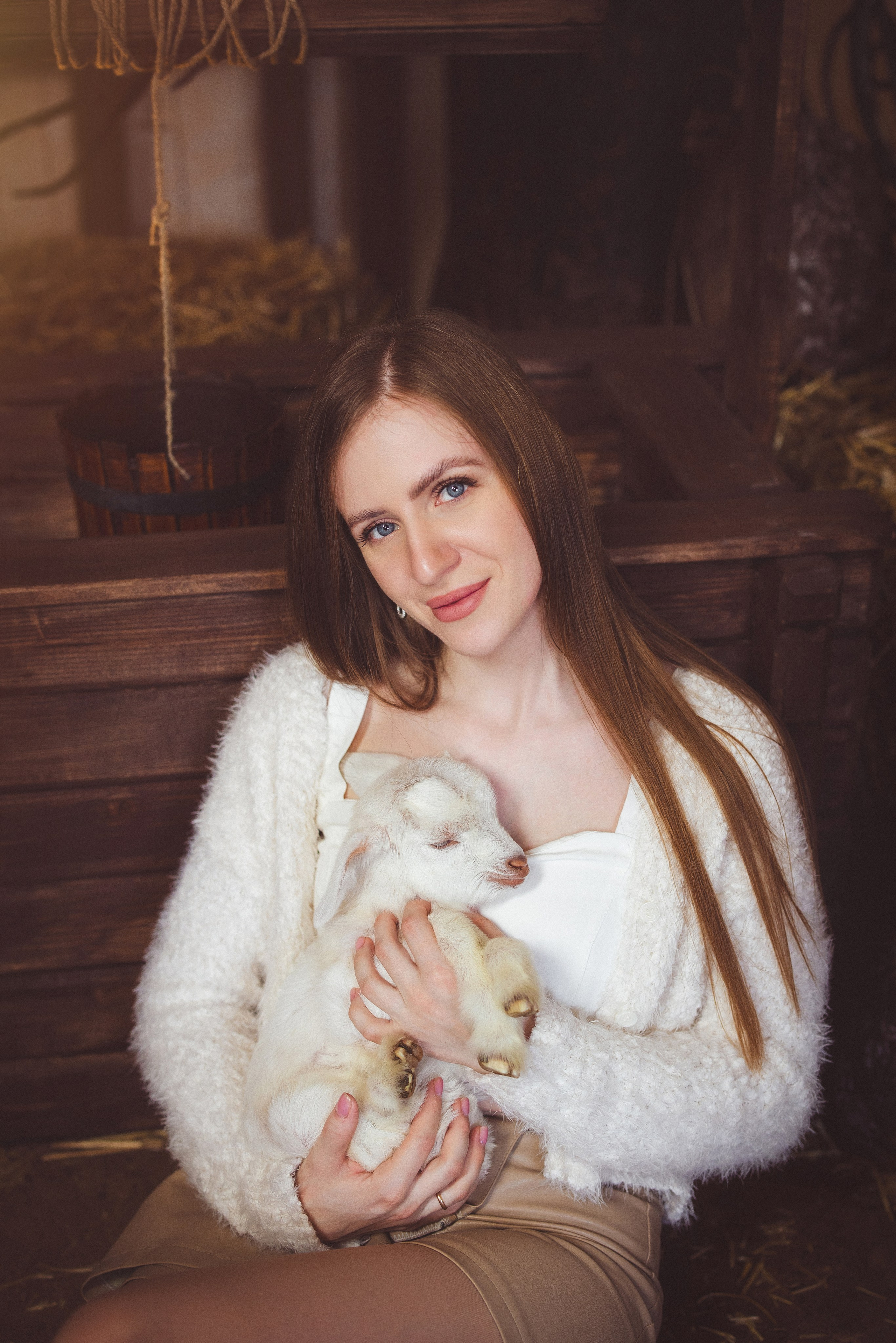 Пасхальный фотопроект с козочкой и утятами, в фотостудии «Эль» 2024 г. Семейный и детский фотограф в Краснодаре Анна Трашкова