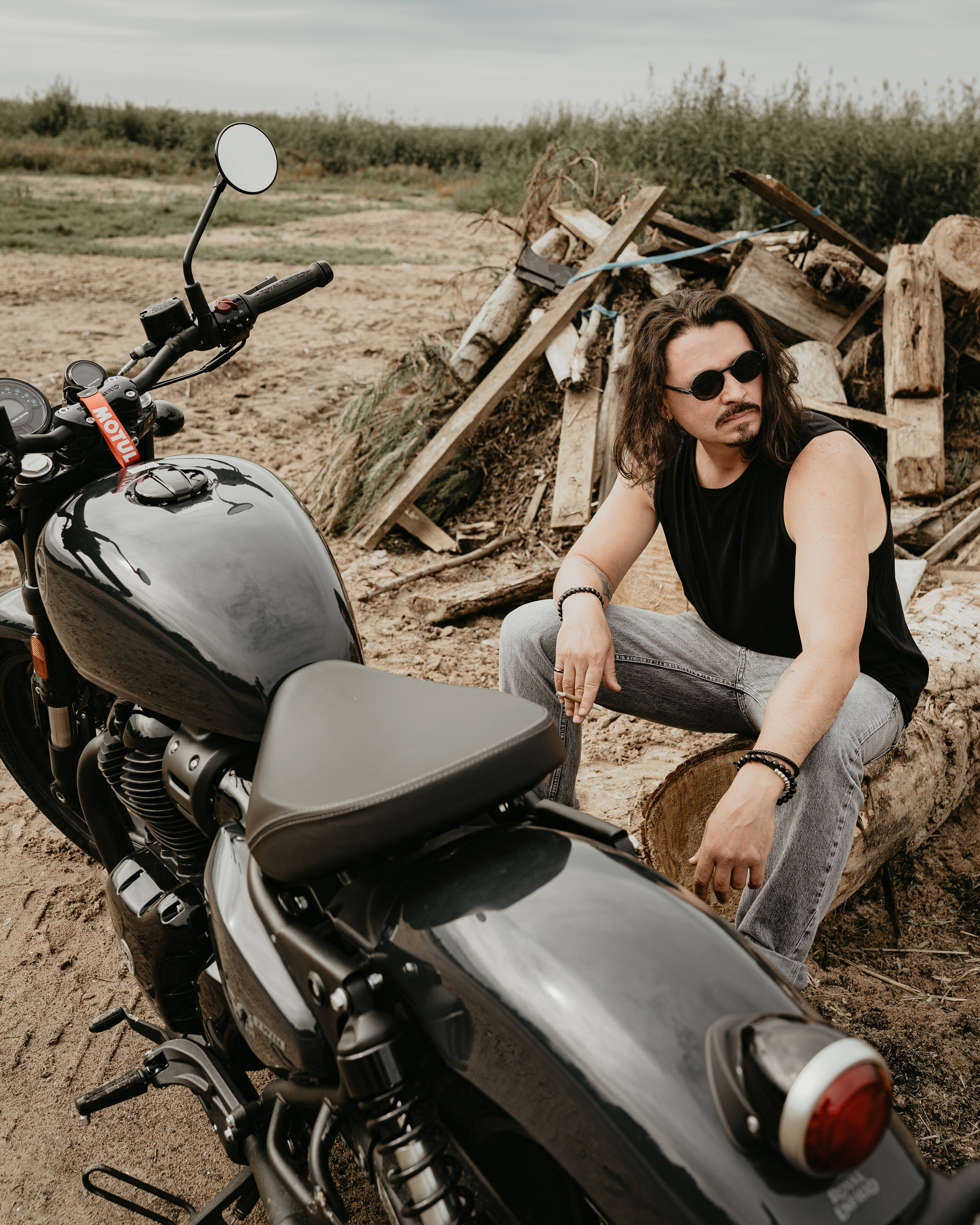Портретная фотосессия с байкером. Портретный фотограф Санкт-Петербург Арнольд