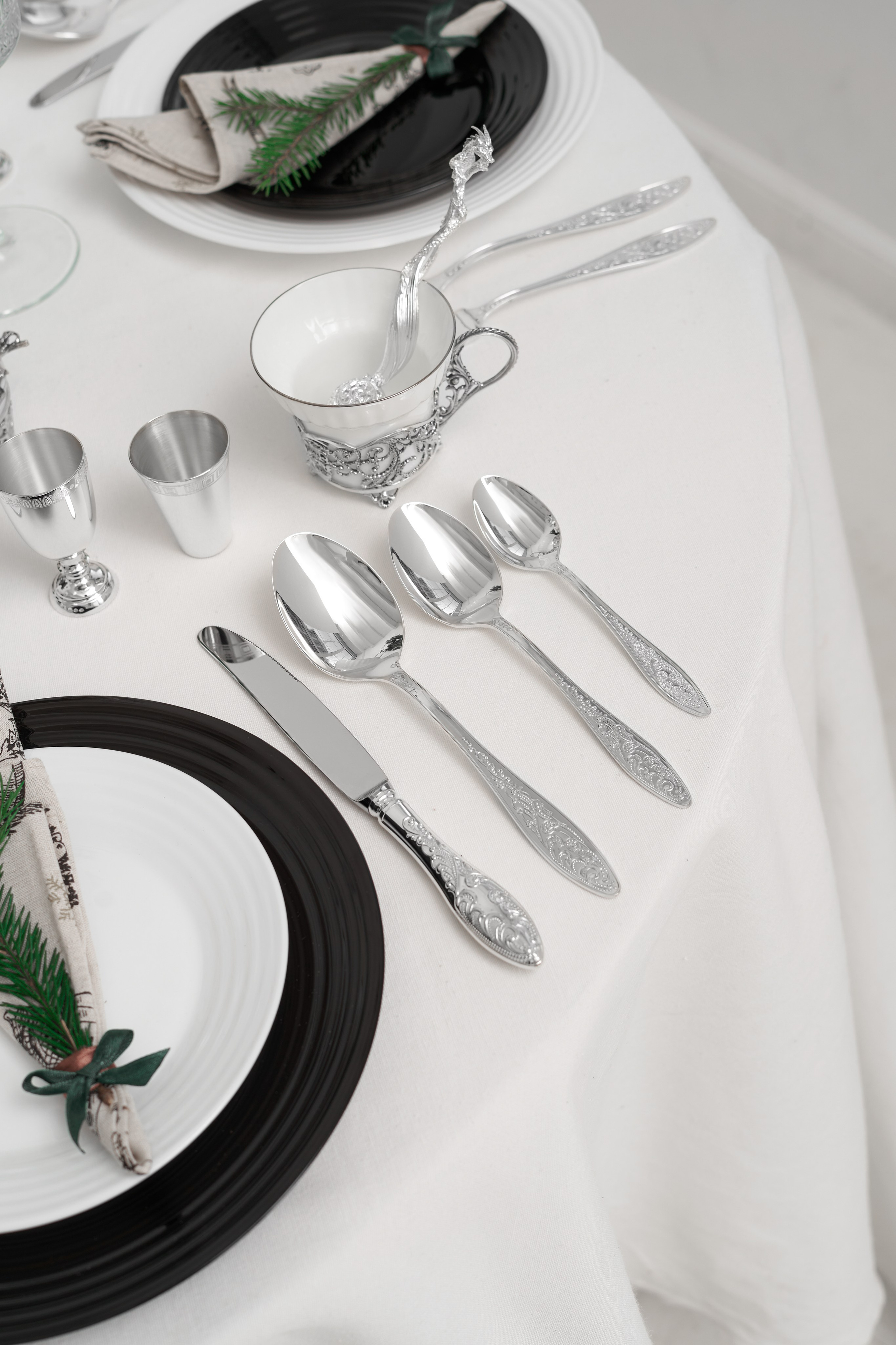 приборы столовые серебро