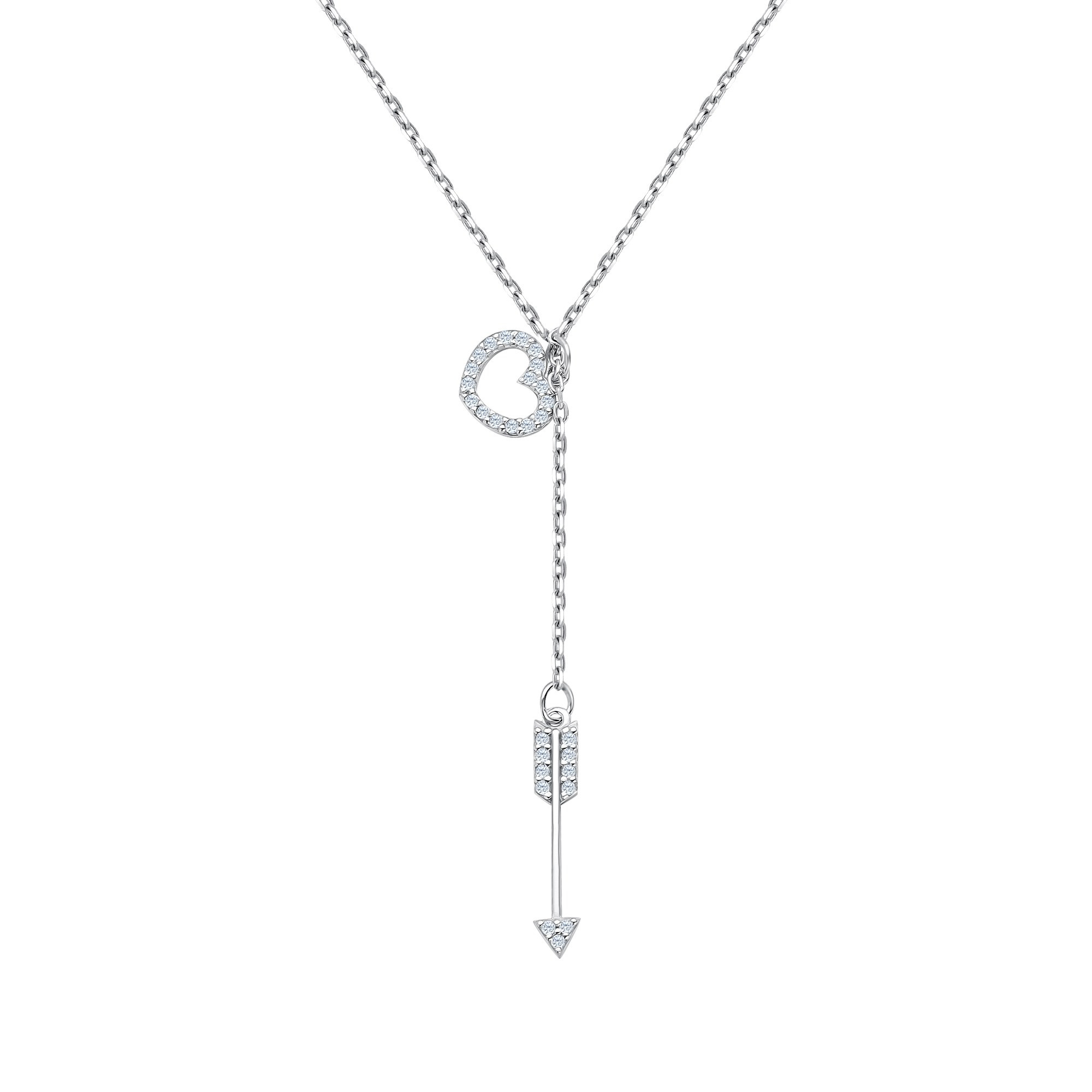 подвеска сердце и стрела