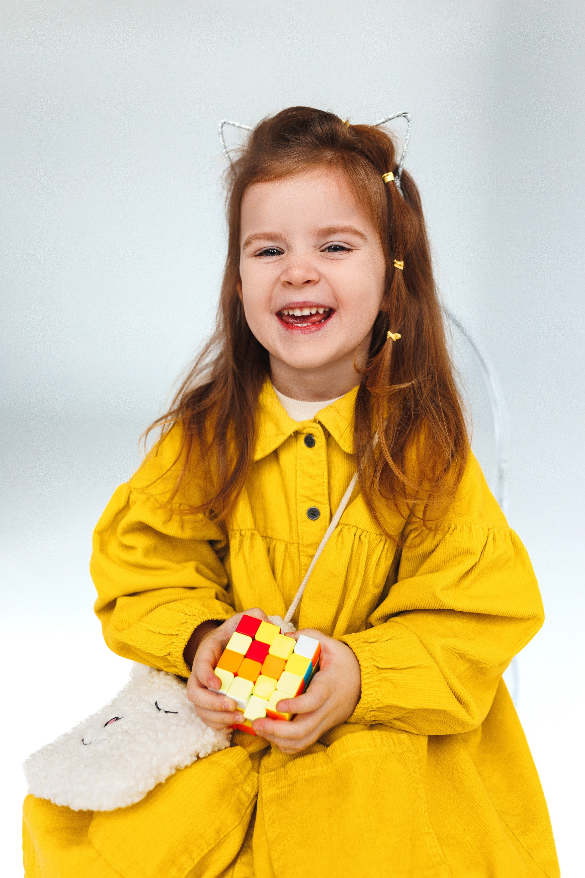 Детская фотосессия. Первая съемка Матильды в студии