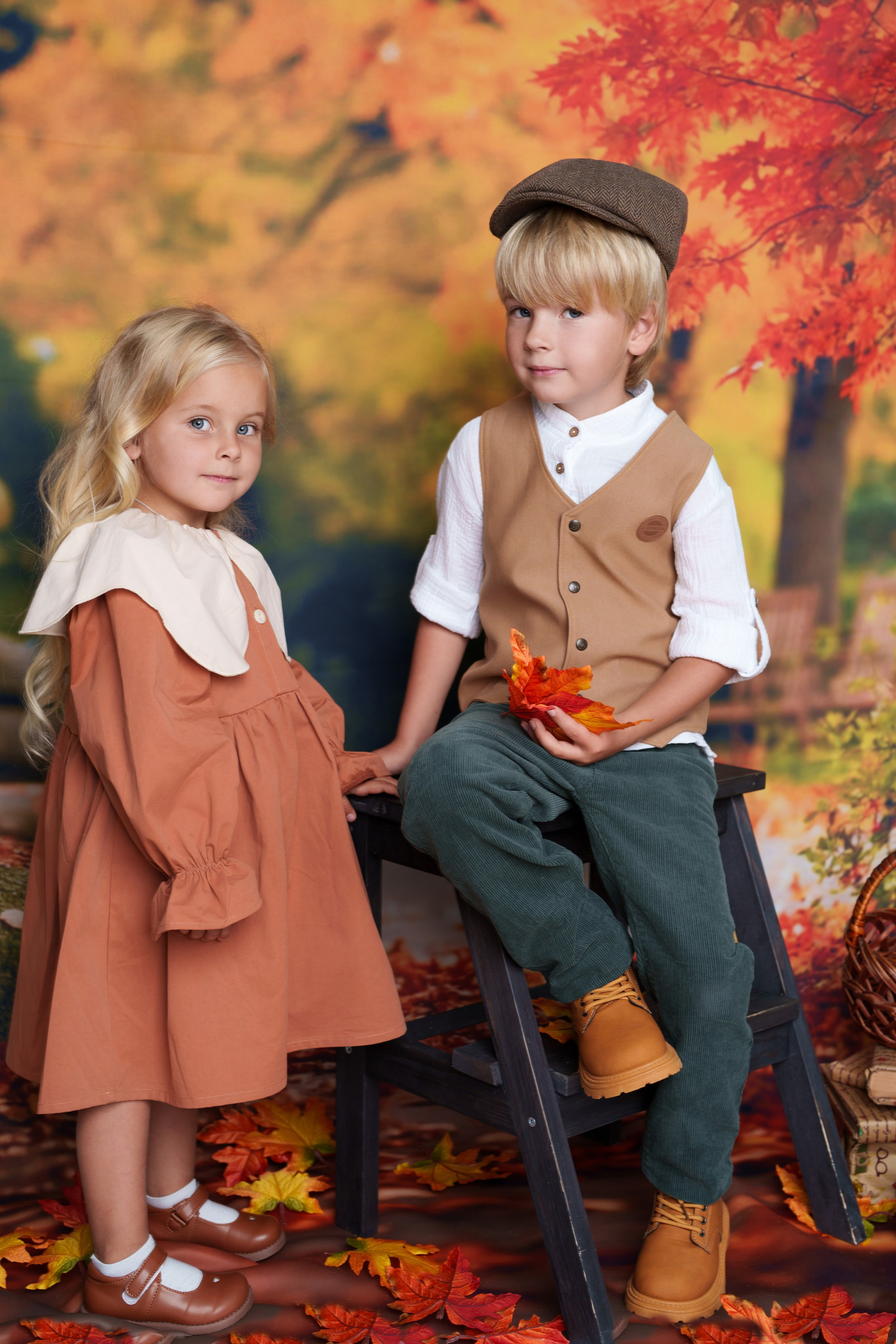 Краски осени. Стильные выпускные альбомы, детские фотосессии, сюжетные фотографии