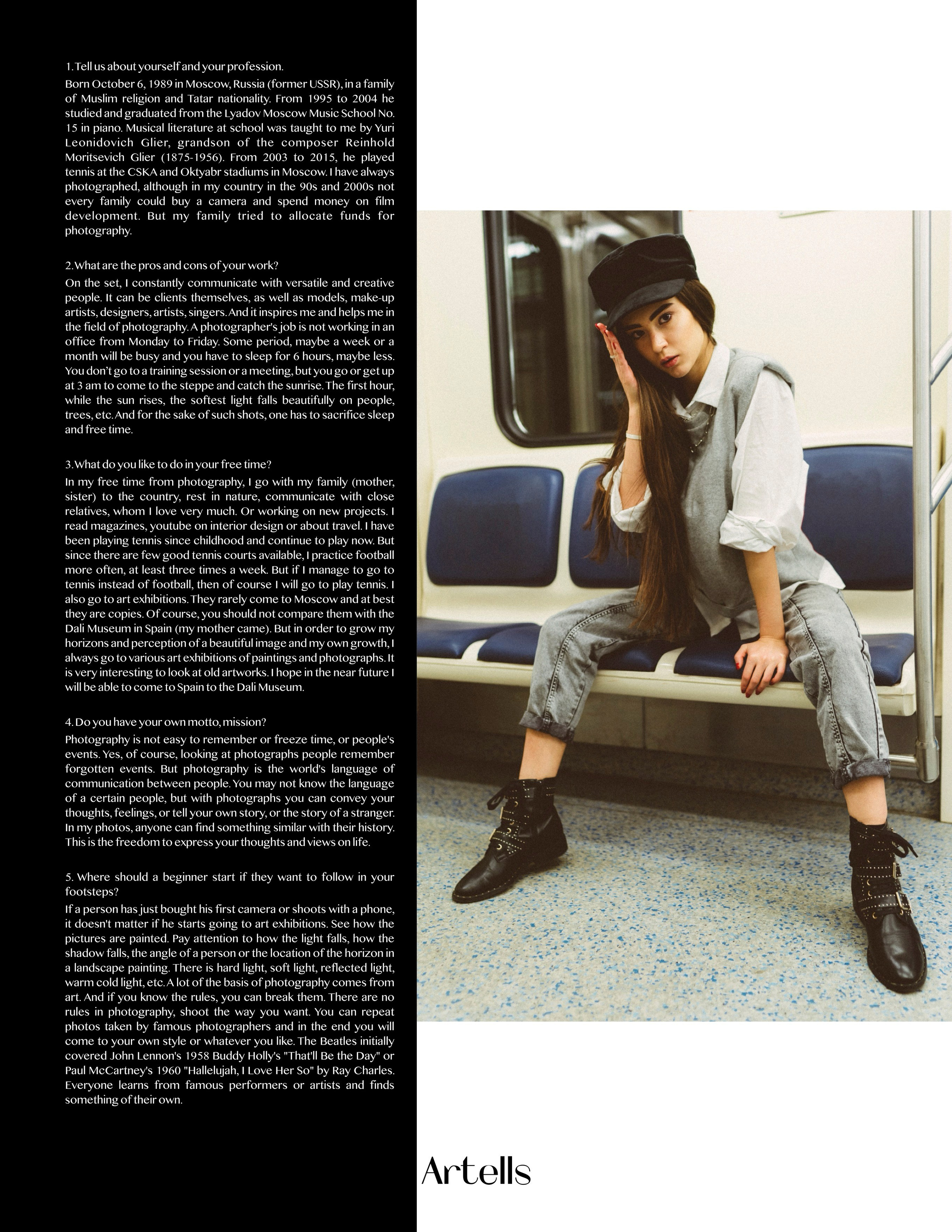 PRESS. New York photographer RINAT SHAHMETOV in New York city