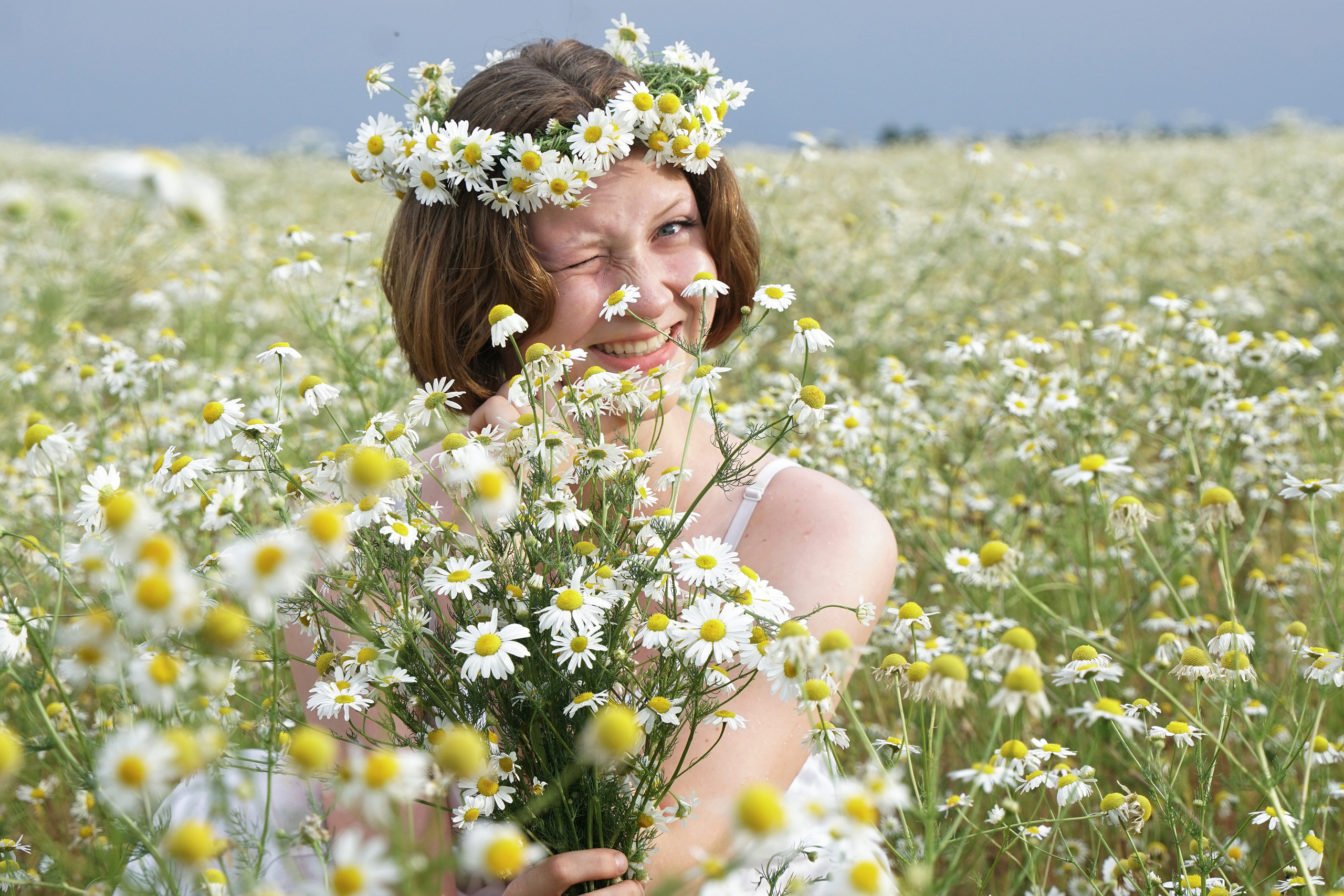 Фотосессия в ромашковом поле. Фотограф Наталья Погодина в г. Обнинске