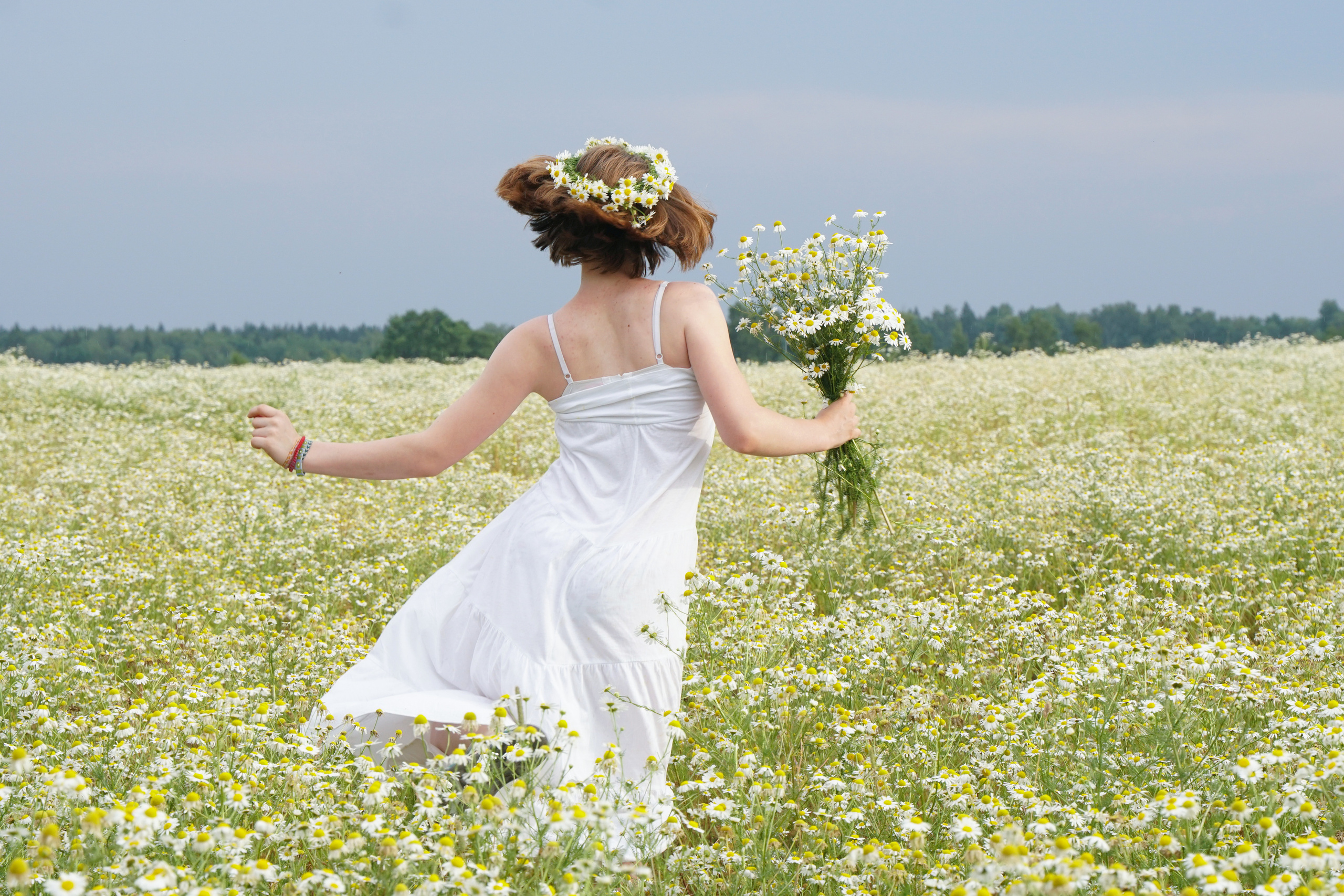 Фотосессия в ромашковом поле. Фотограф Наталья Погодина в г. Обнинске