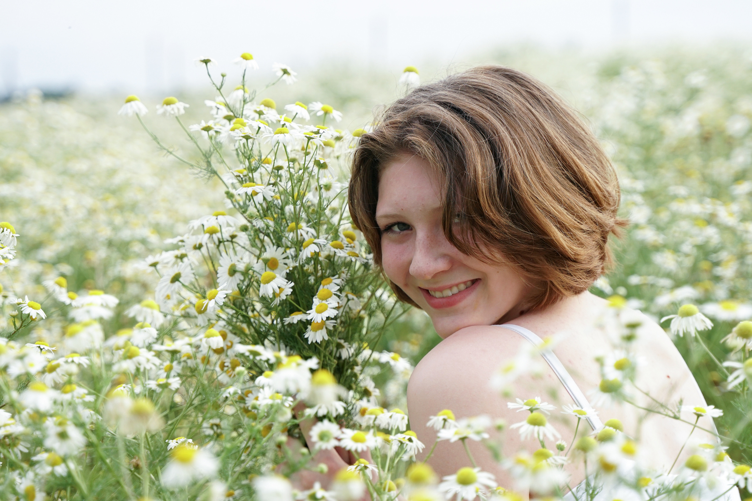 Фотосессия в ромашковом поле. Фотограф Наталья Погодина в г. Обнинске