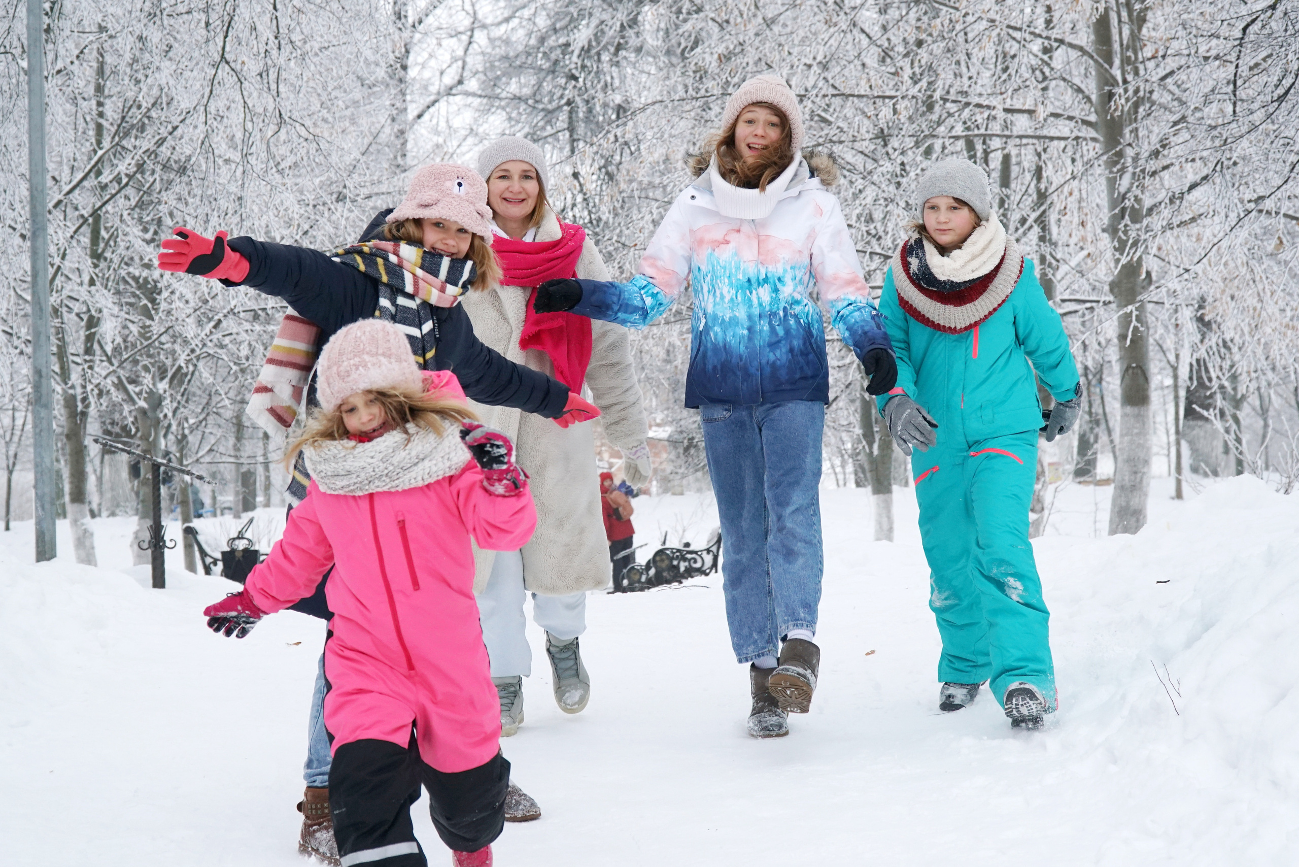 Зимняя семейная фотосессия в парке. Фотограф Наталья Погодина в г. Обнинске