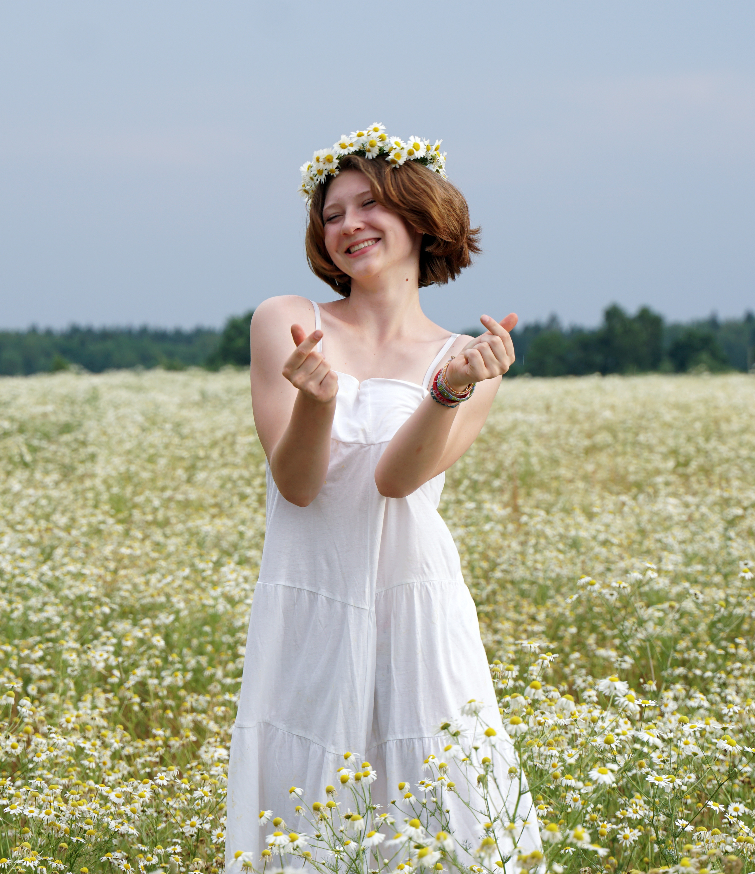 Фотосессия в ромашковом поле. Фотограф Наталья Погодина в г. Обнинске