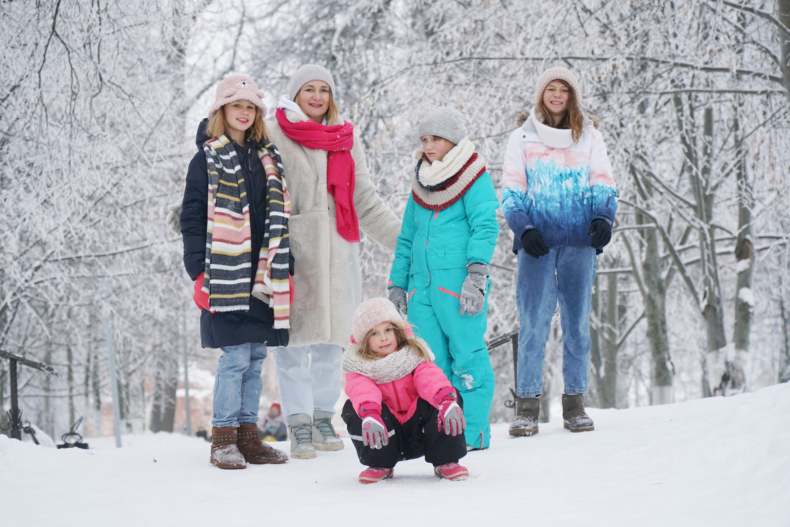 Зимняя семейная фотосессия в парке. Фотограф Наталья Погодина в г. Обнинске