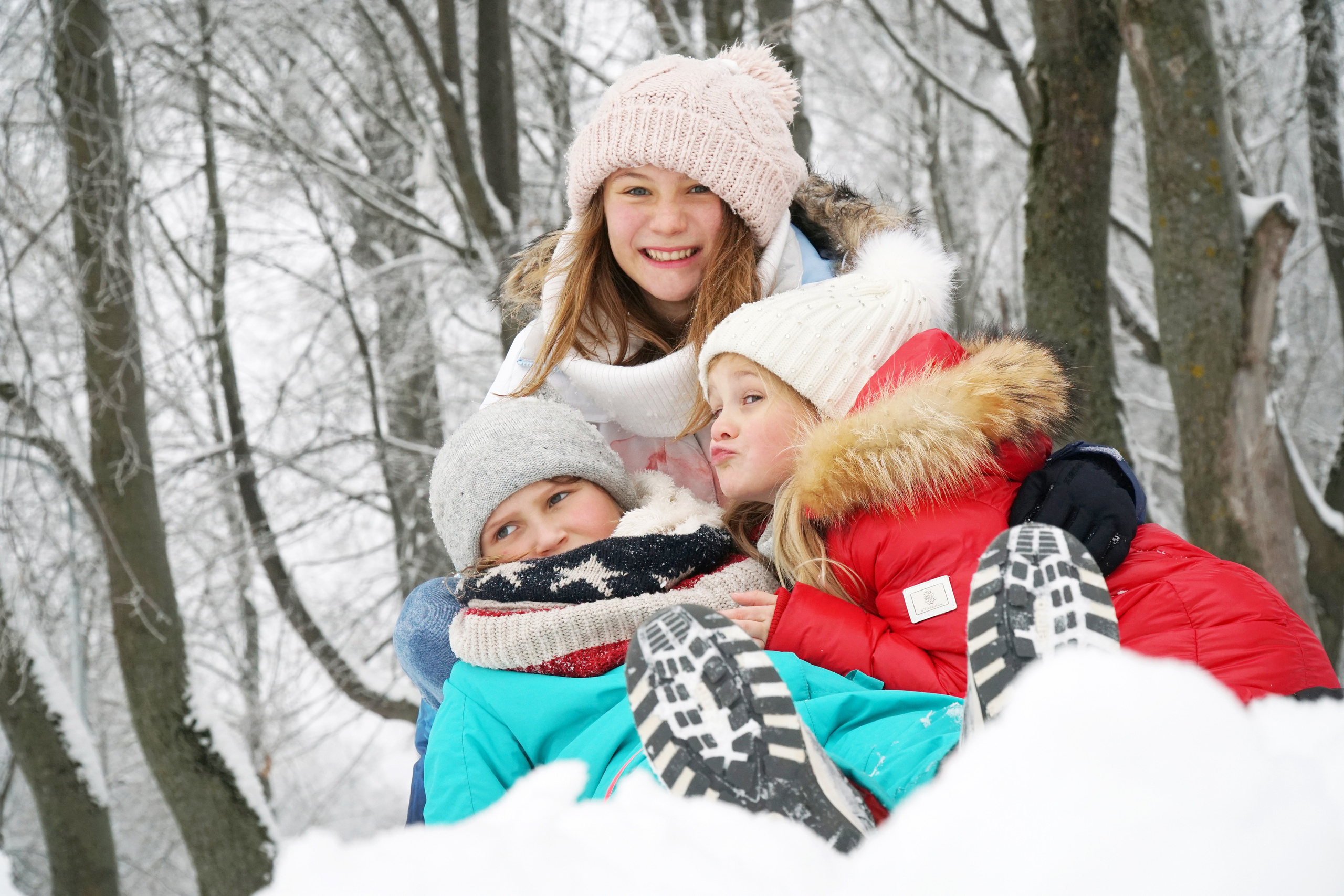 Зимняя семейная фотосессия в парке. Фотограф Наталья Погодина в г. Обнинске