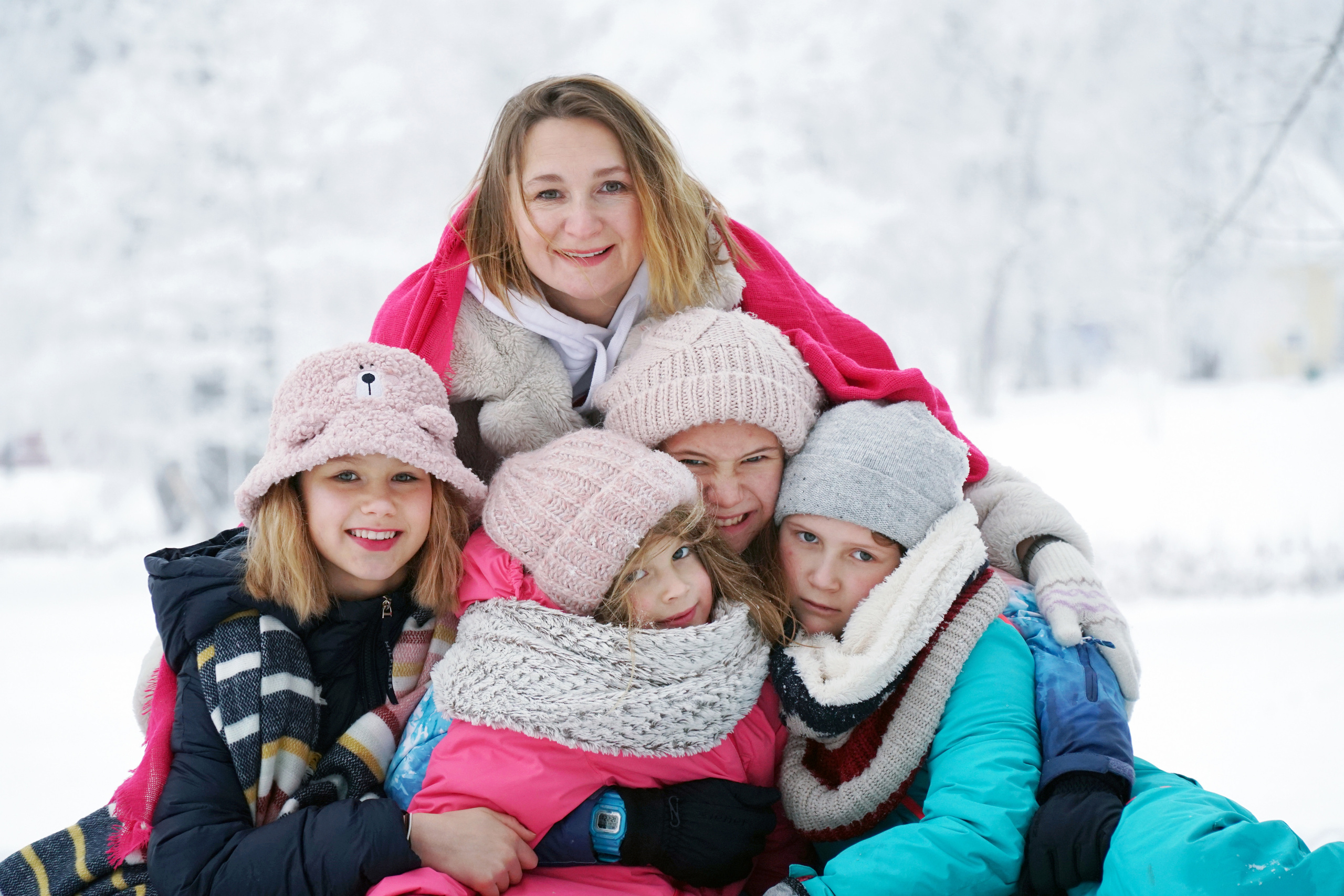 Зимняя семейная фотосессия в парке. Фотограф Наталья Погодина в г. Обнинске