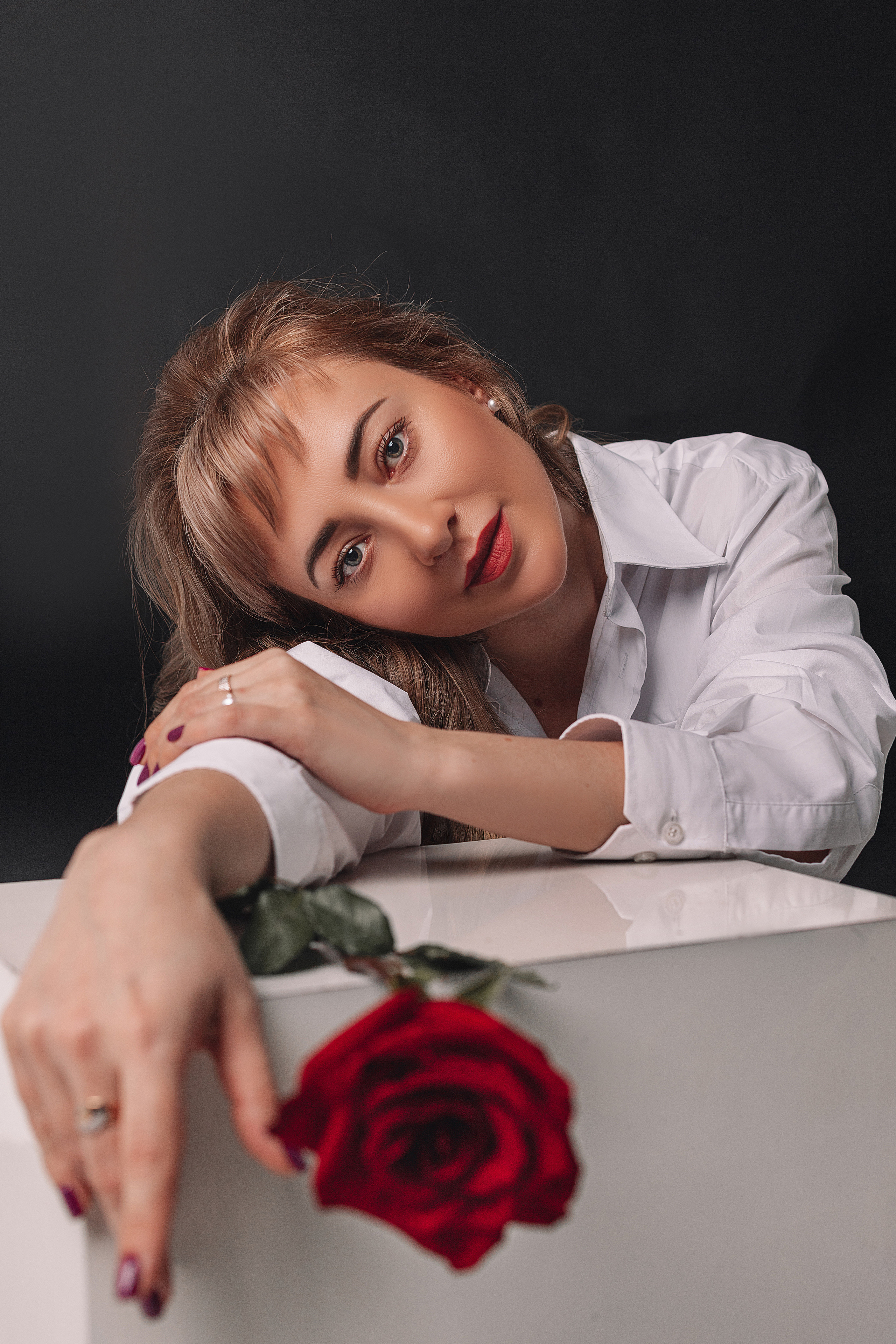 Портретная съёмка, лицо крупным планом, бьюти съёмка.