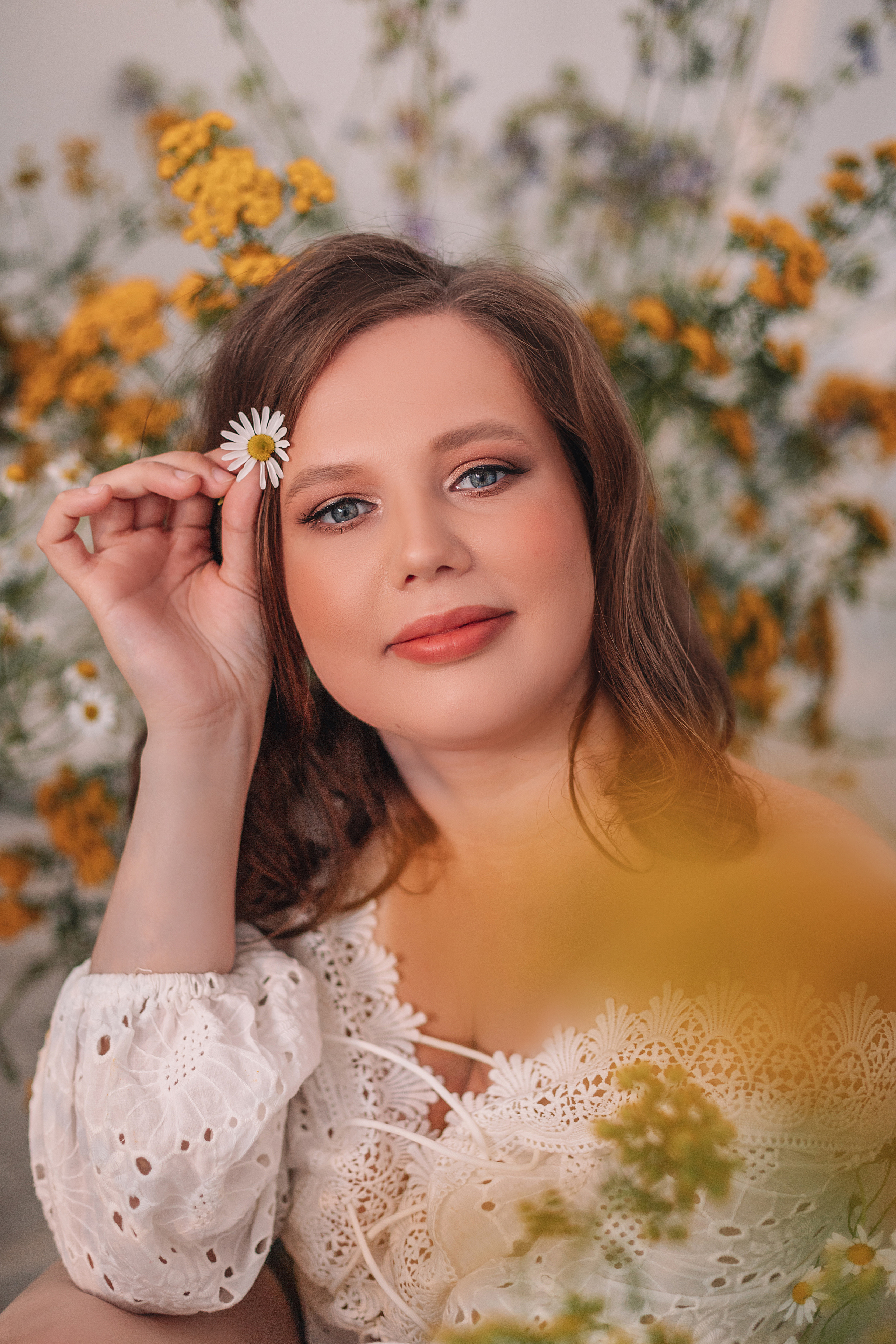 Портретная съёмка, лицо крупным планом, бьюти съёмка.