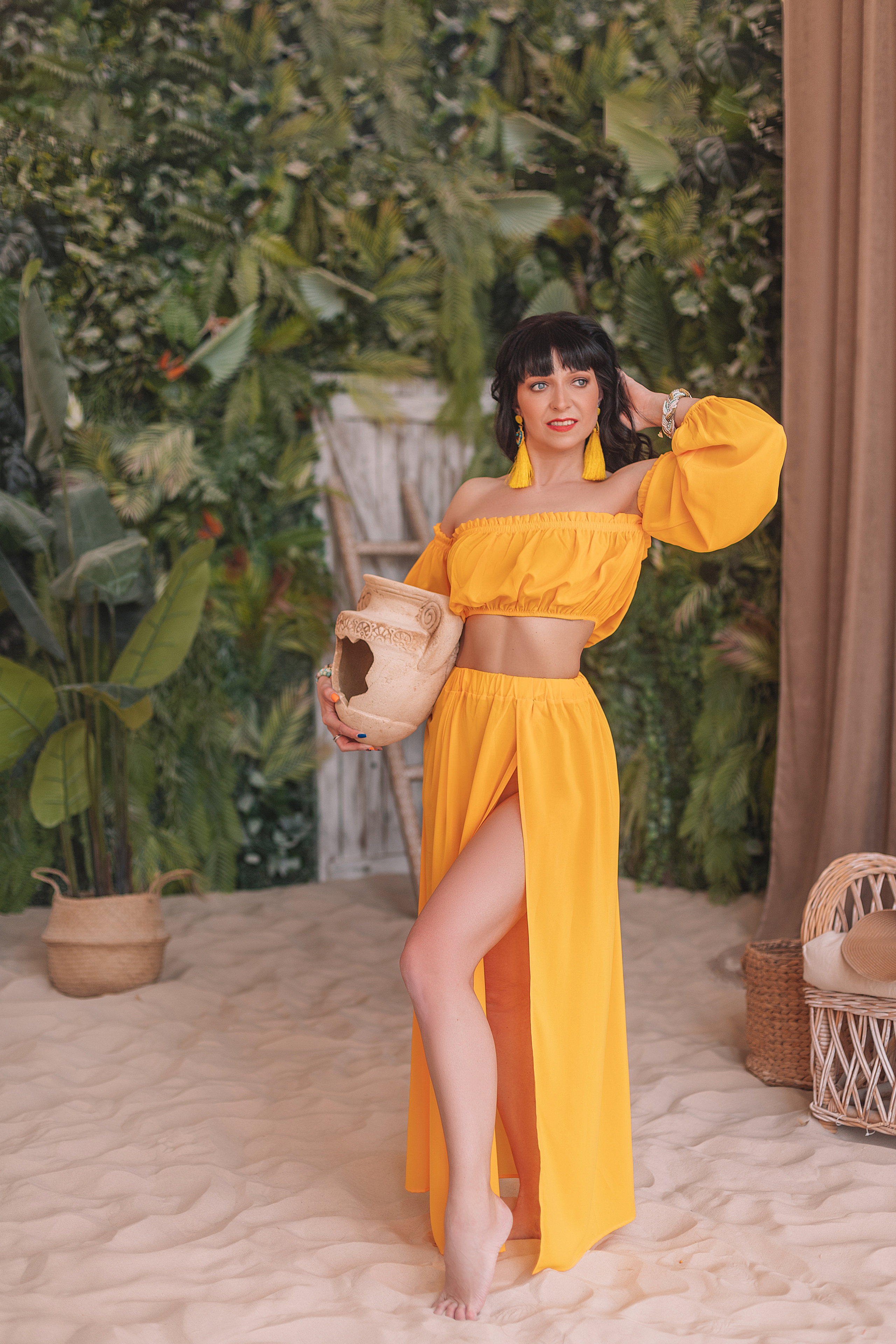 Индивидуальная съёмка, фотостудии с песком, красивый образ в восточном стиле.