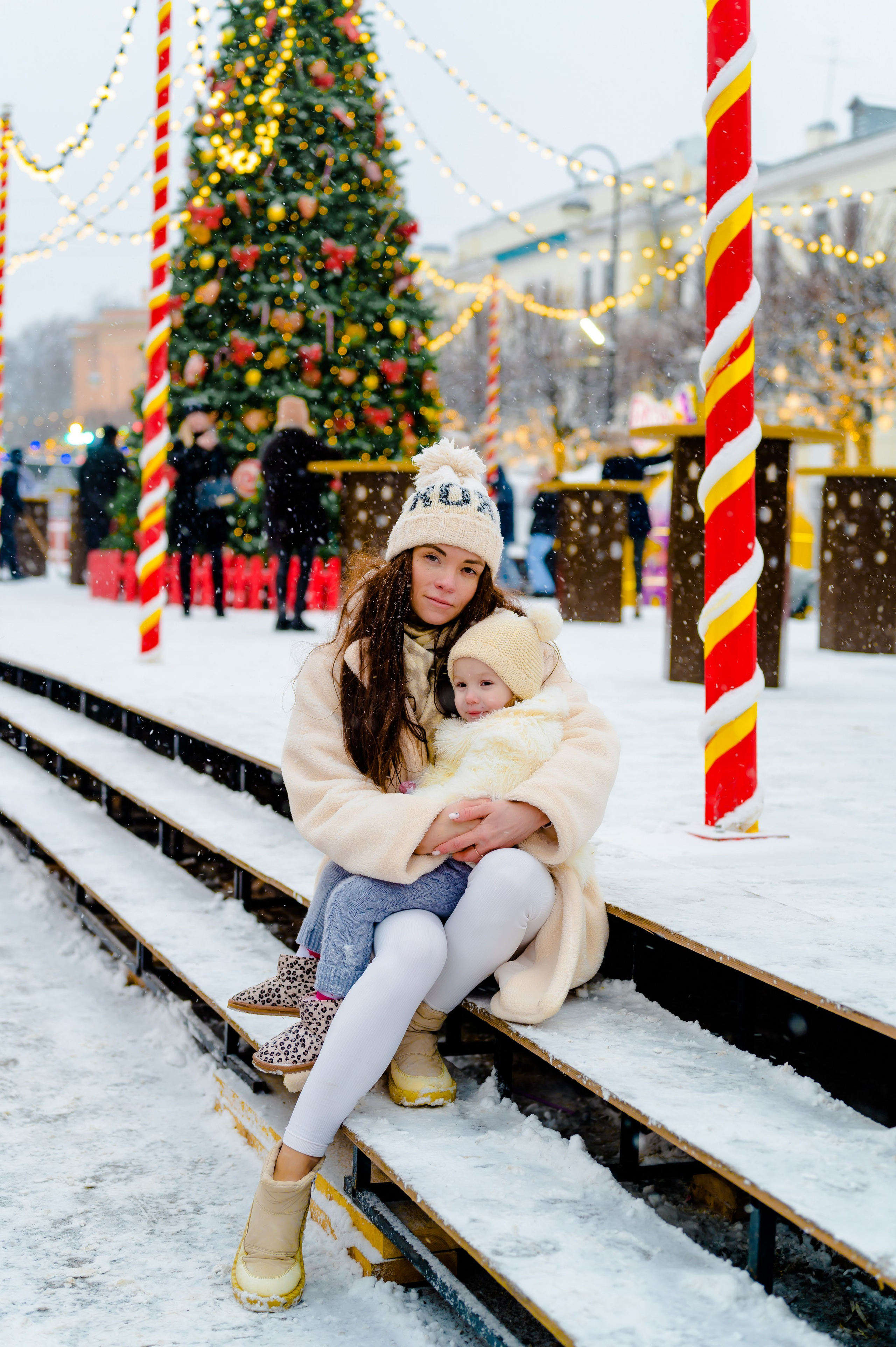 Новогодняя фотосессия на Манежной площади. Свадебный и семейный фотограф Евгения Кононова