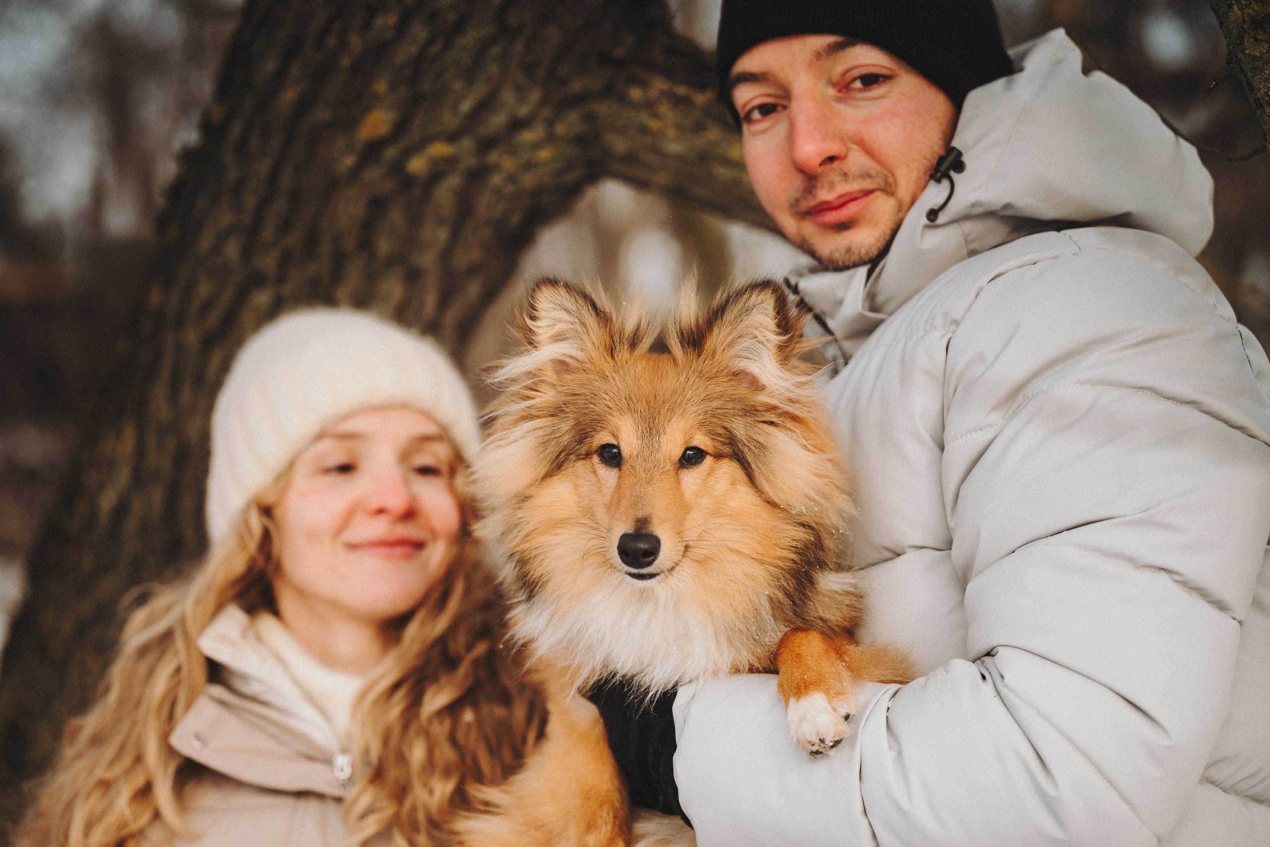 Дарья, Стас и Спика. Семейный фотограф анималист Ананьева Мария — Москва