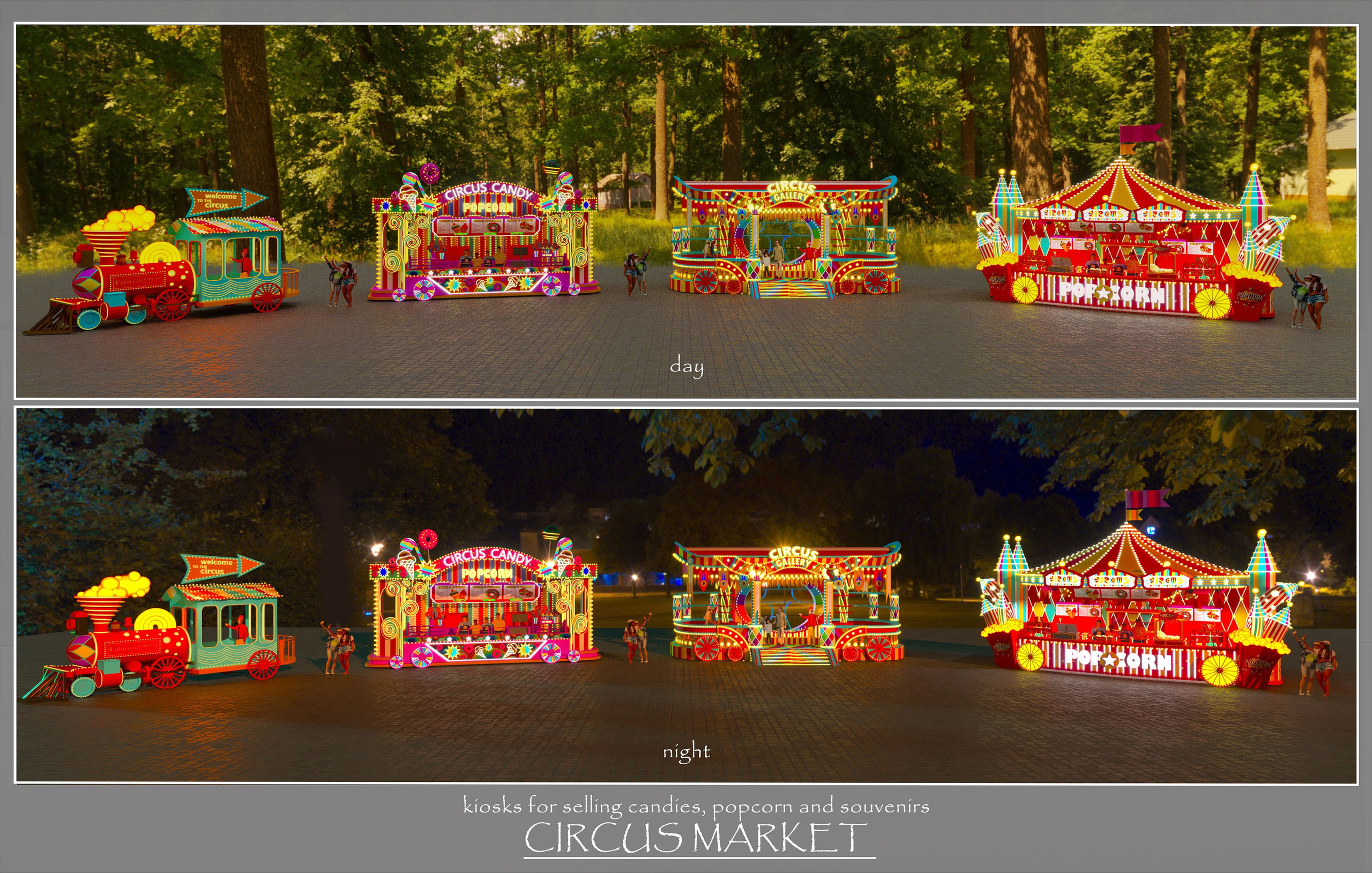 THEMED PARK. Munina Dina. Set design portfolio