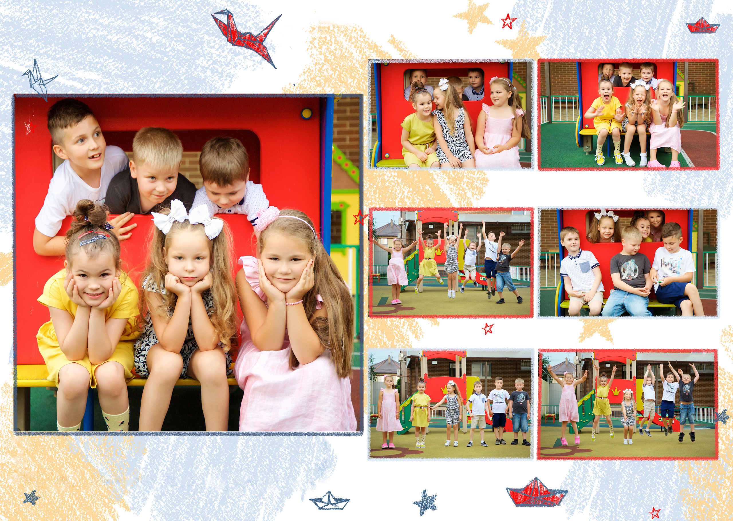 Пример альбома для детского сада на 4 разворота. Профессиональный фотограф в Краснодаре Виталий Васькович