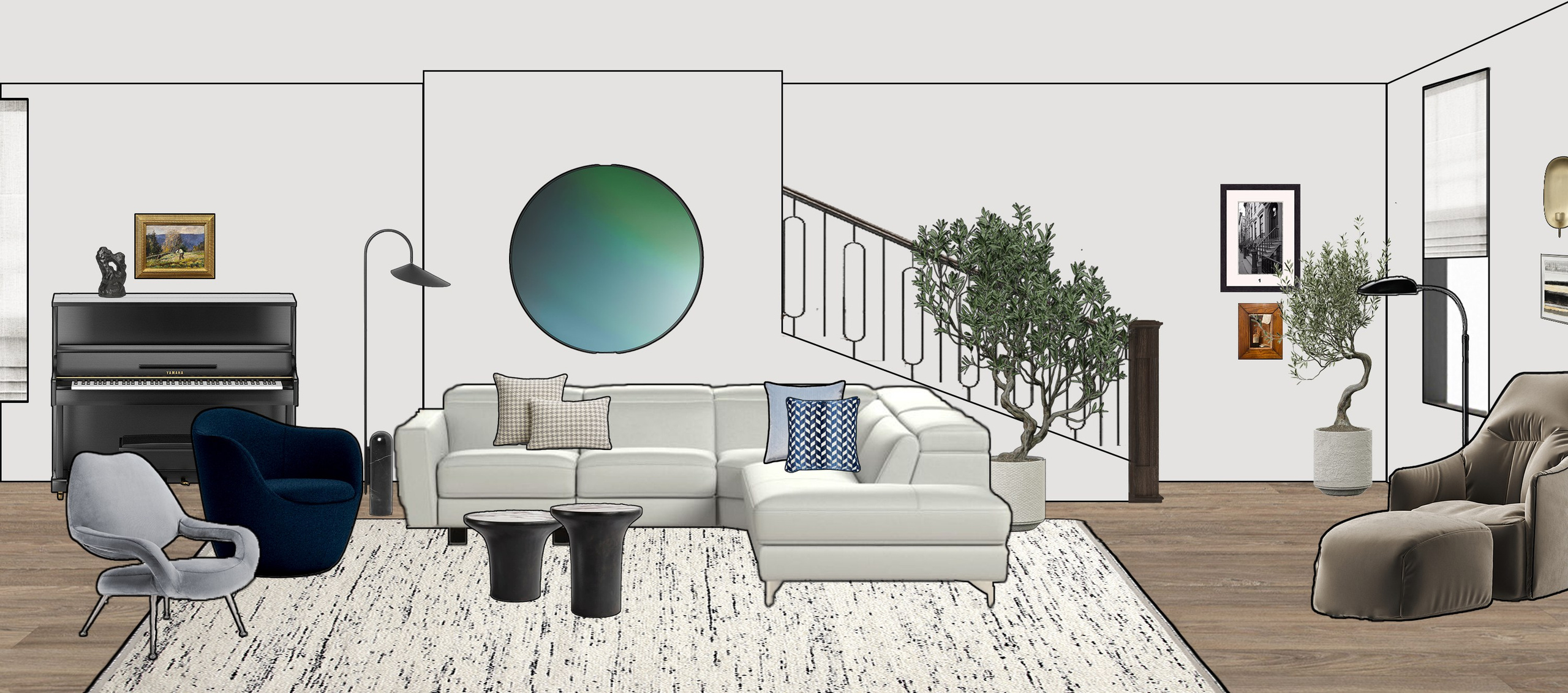 Various projects for decorating individual rooms. SHAIMERDINOVA INTERIORS