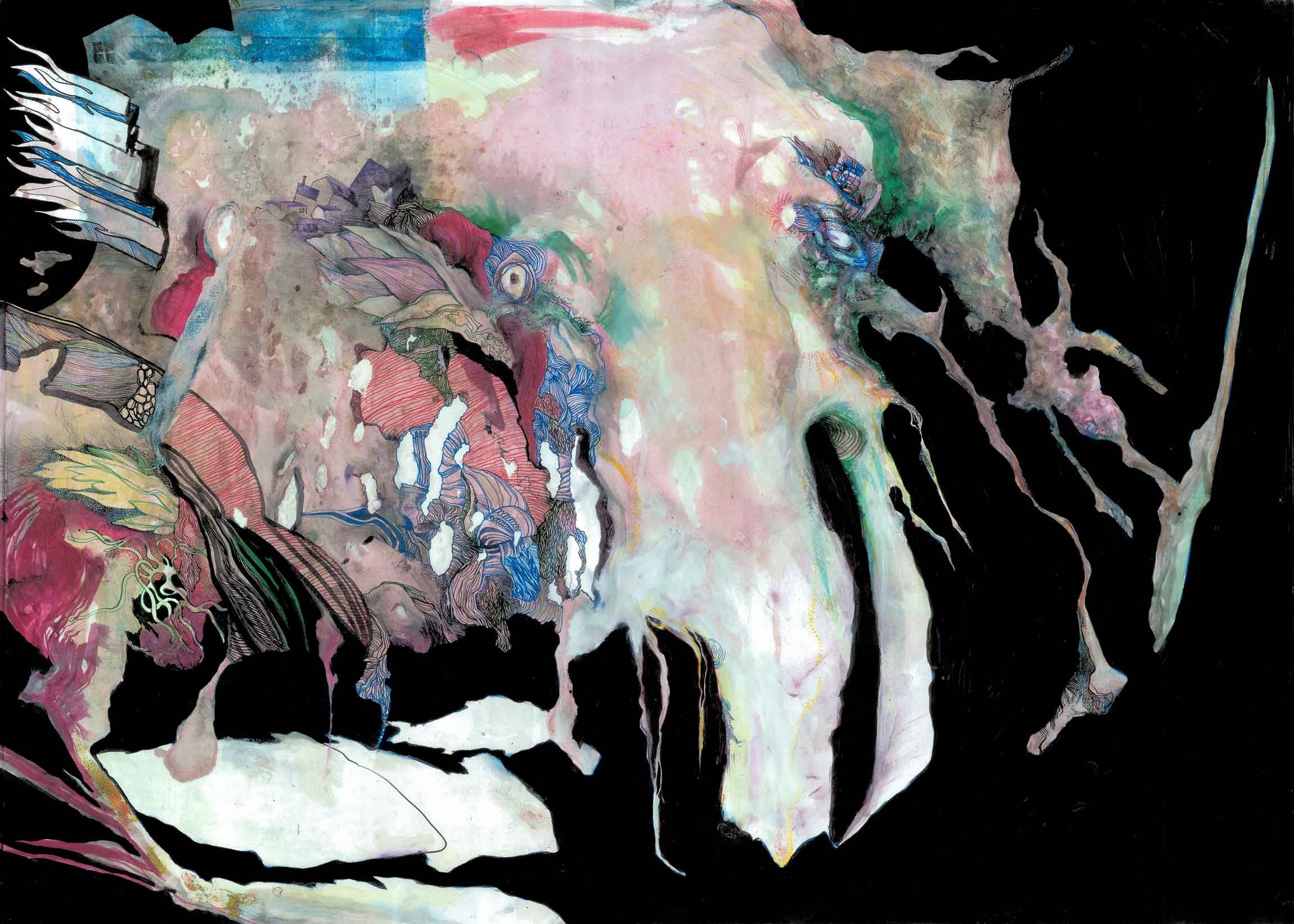 МАМОНТ. монотипия графика Перепеченова Анна