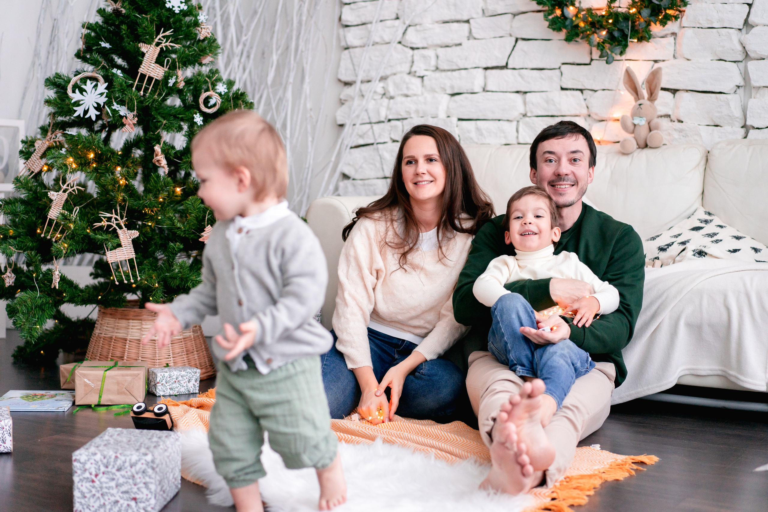 Новогодняя семейная фотосессия. Детская, семейная фотостудия в Санкт-Петербурге