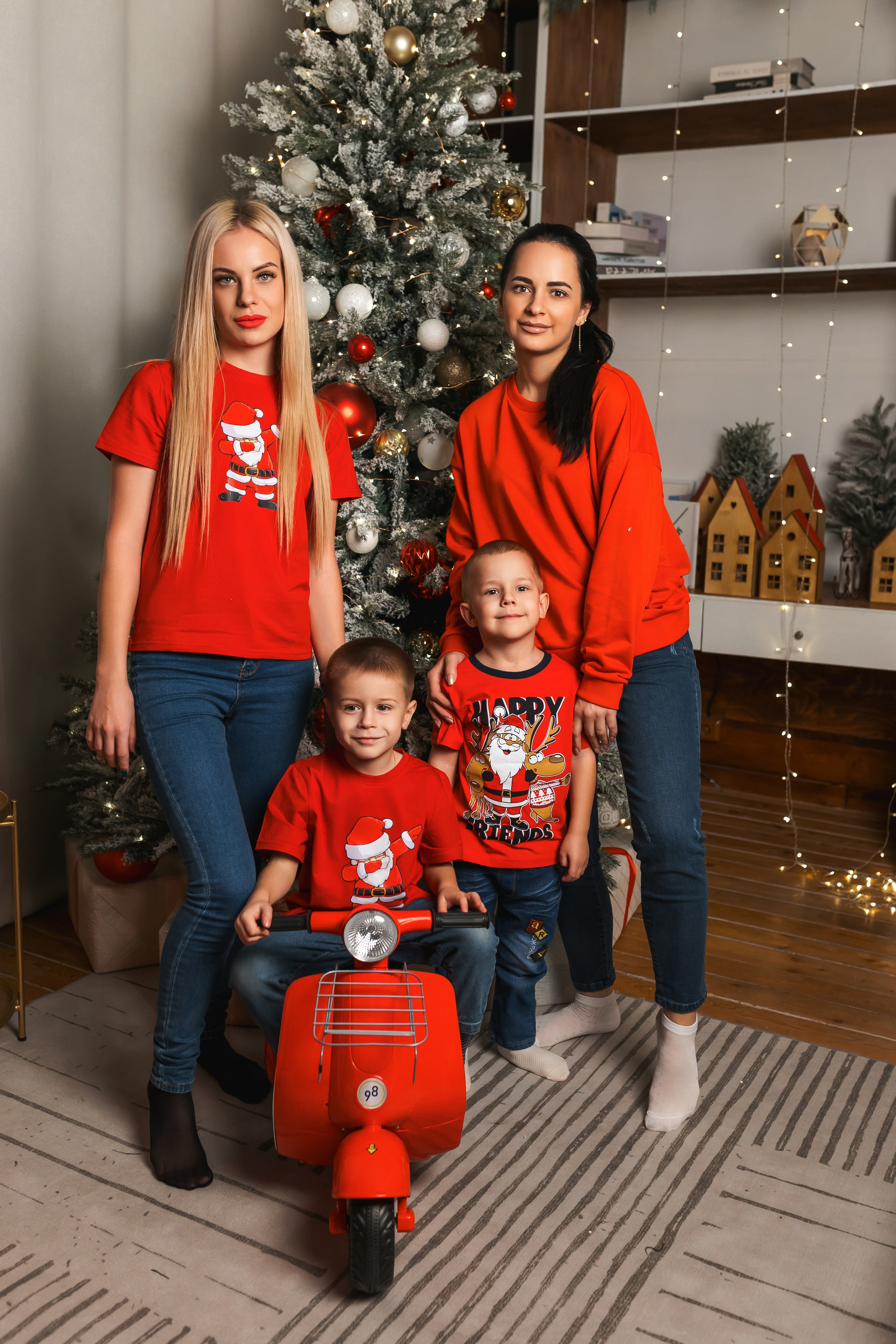 Новогодний фотосет двух семей. Свадебный фотограф в Хабаровске