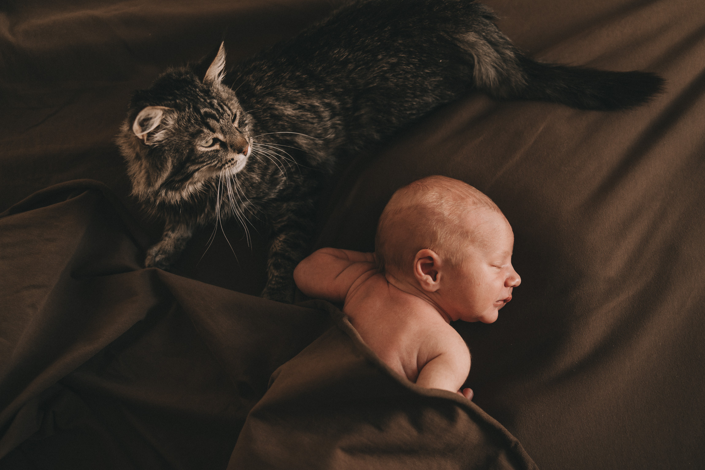 Гномик Федя с мамой и папой. Фотограф новорожденных в стиле lifestyle в Воронеже Юлия Ключникова