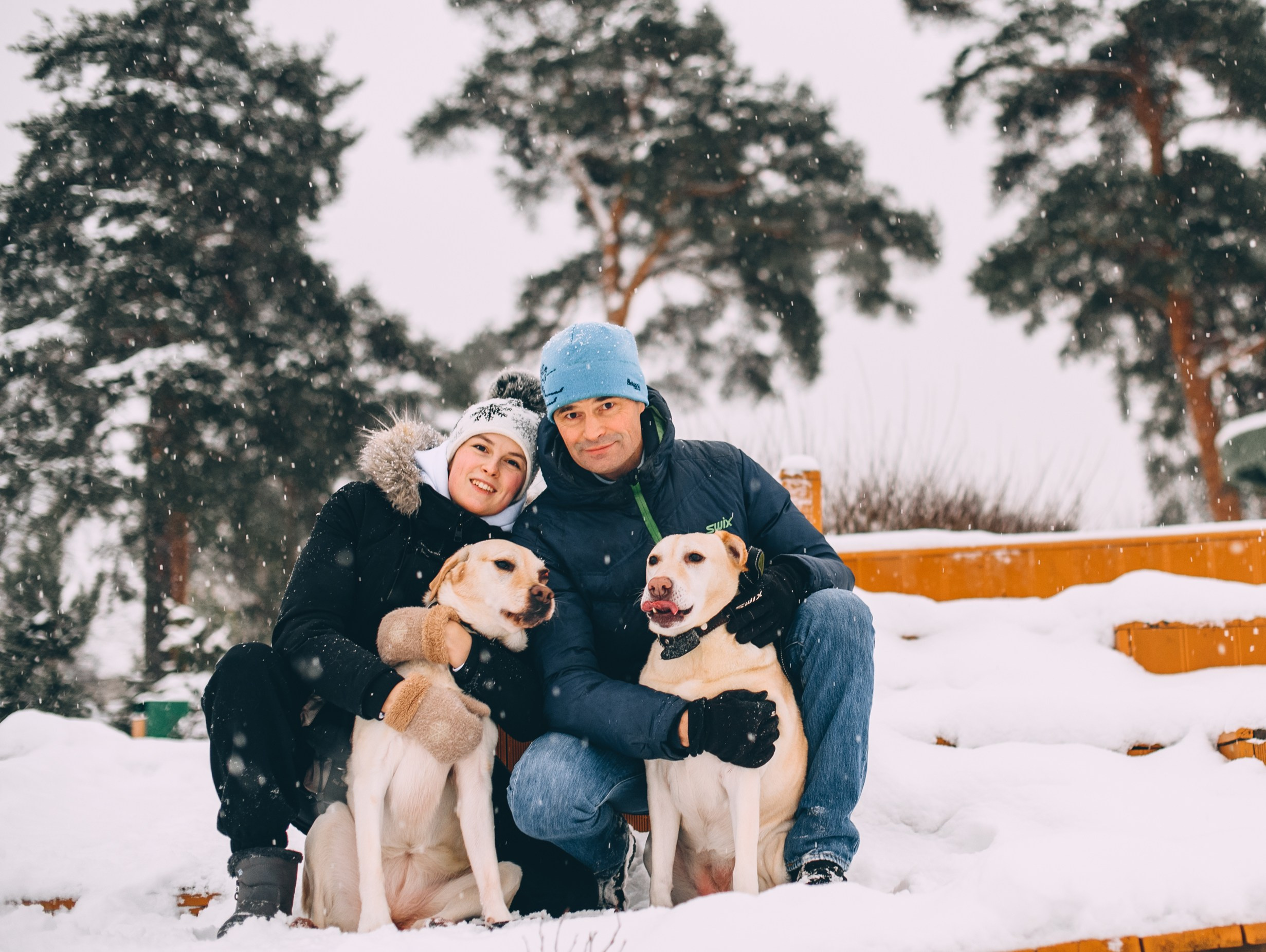 Зимняя прогулка папы и дочери. Свадебный и семейный фотограф София Невская