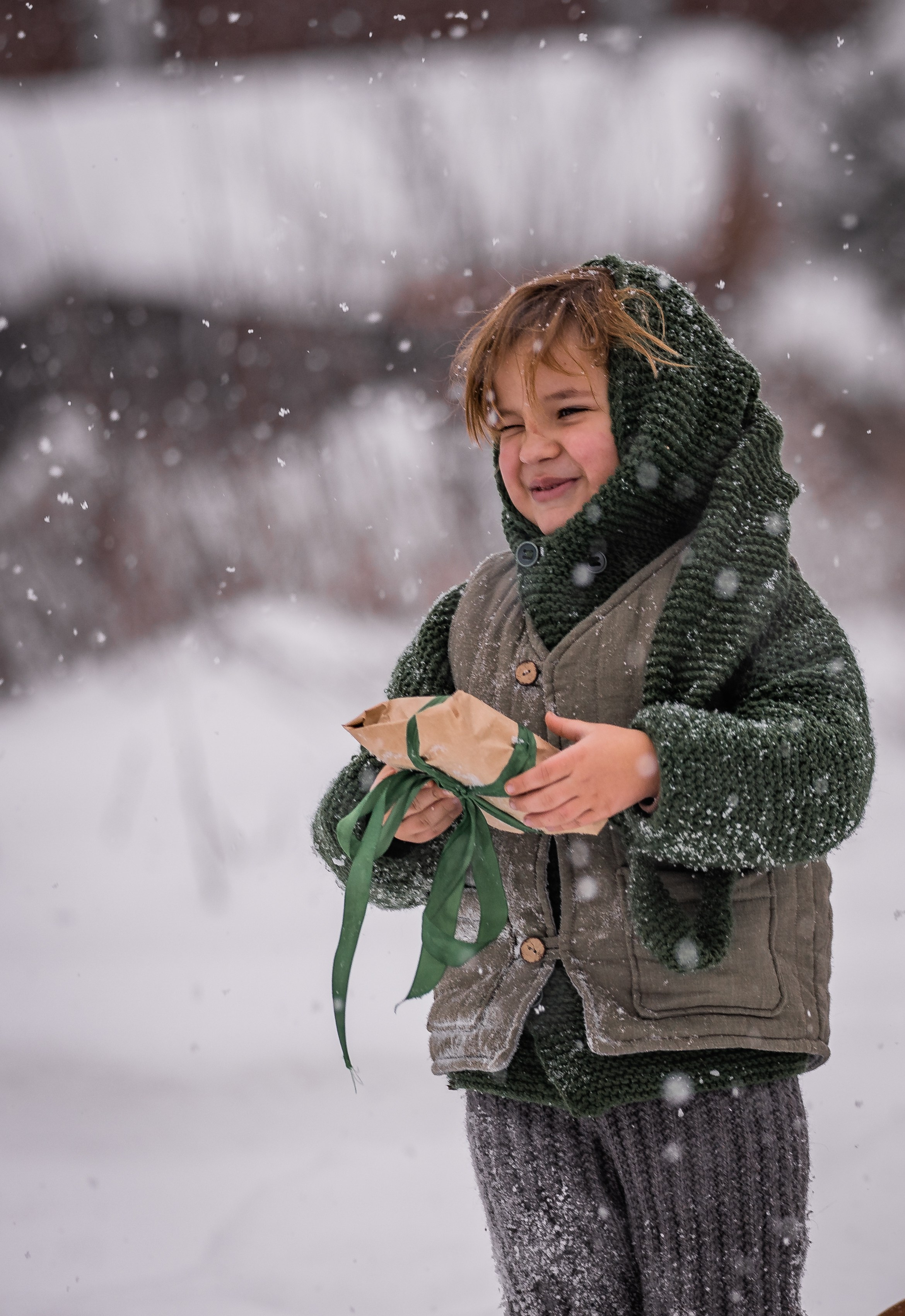Снежная прогулка на санках. Семейный фотограф Ефремова Виктория