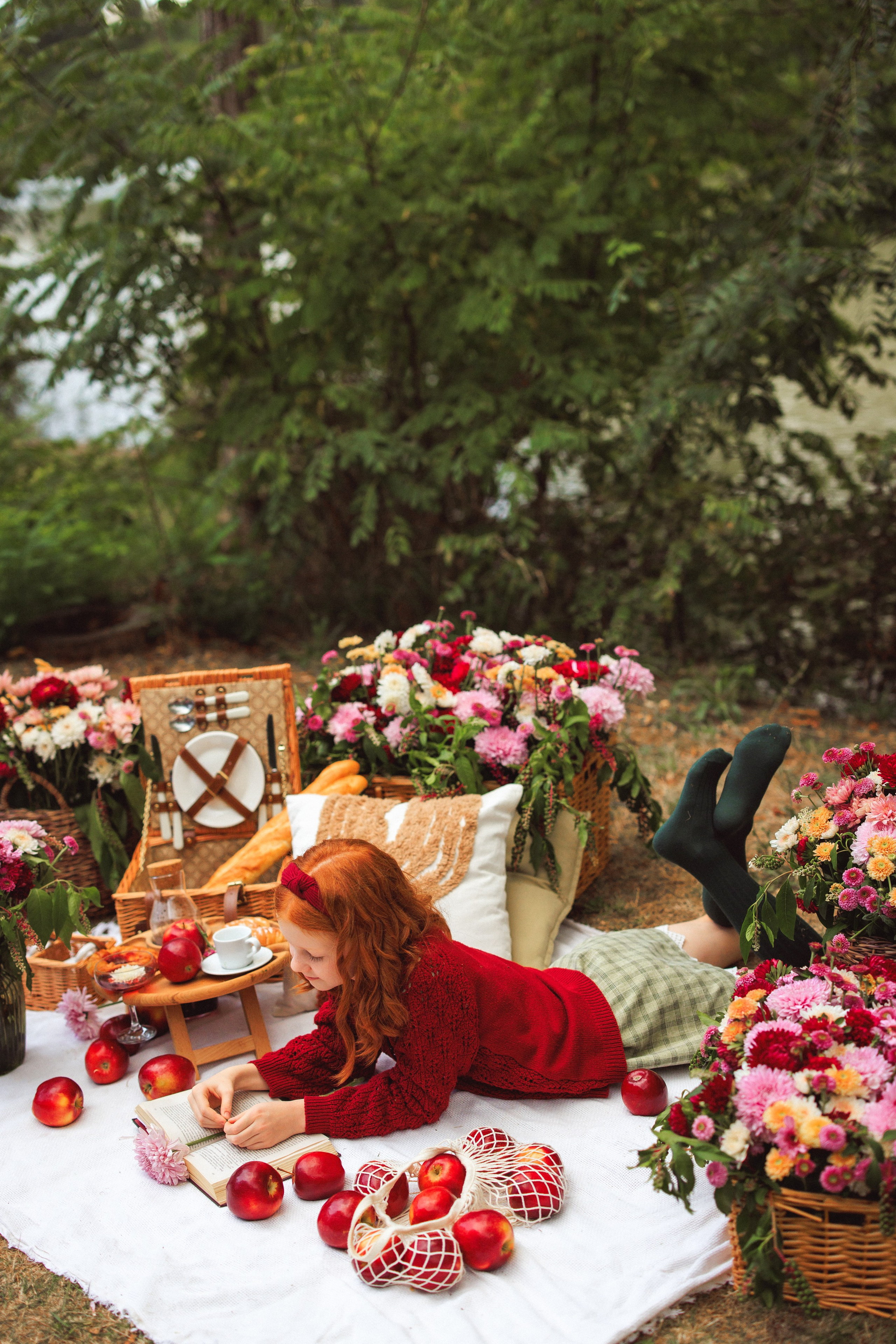Фотосессия «Пикник», Хризантемы и Яблоки. Семейный и детский фотограф в Краснодаре Анна Трашкова