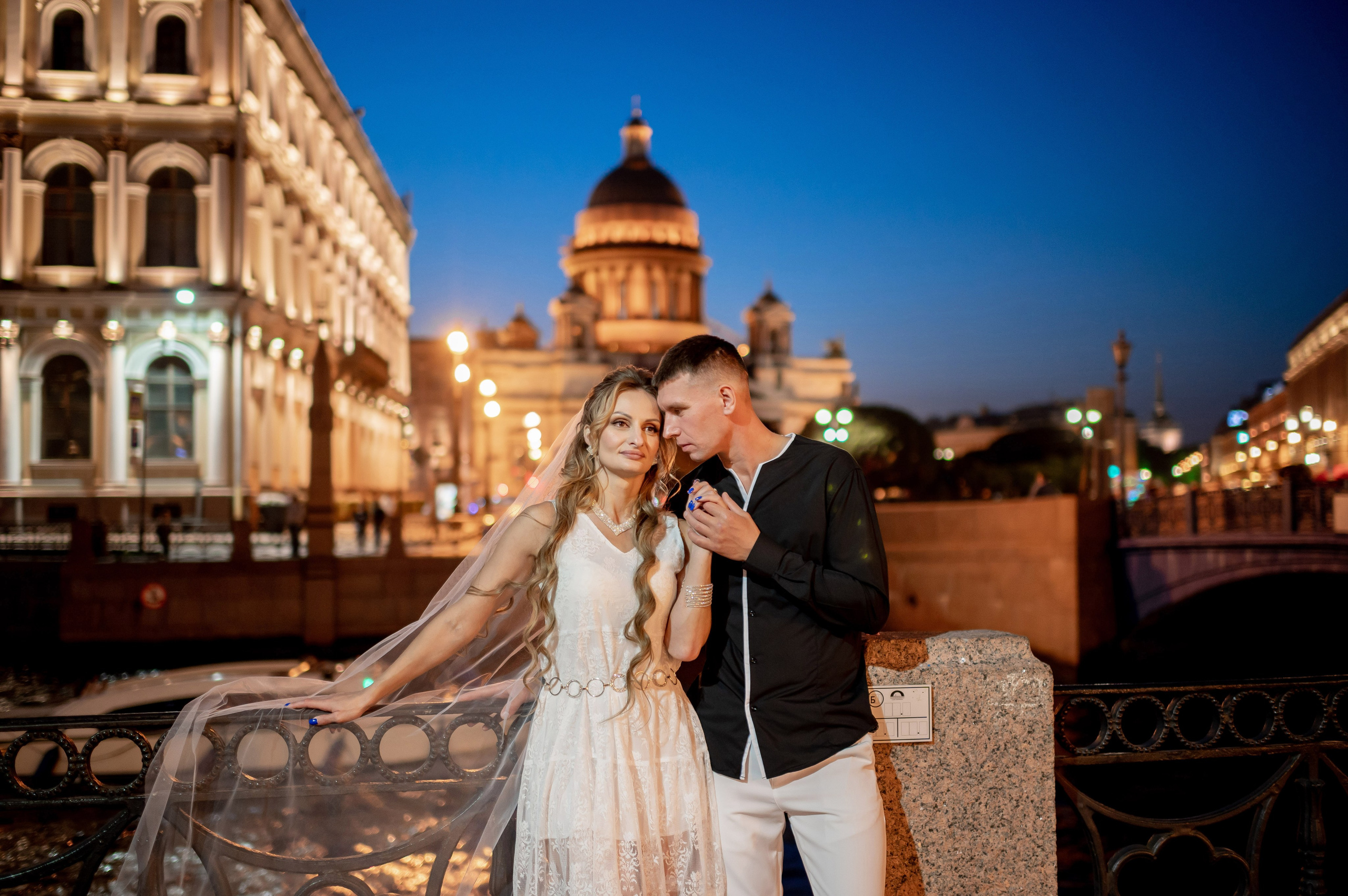 Екатерина и Андрей (свадебная фотосессия в вечернем Петербурге). Портретный, семейный и свадебный фотограф в Санкт-Петербурге и в Пушкине Ширяев Денис