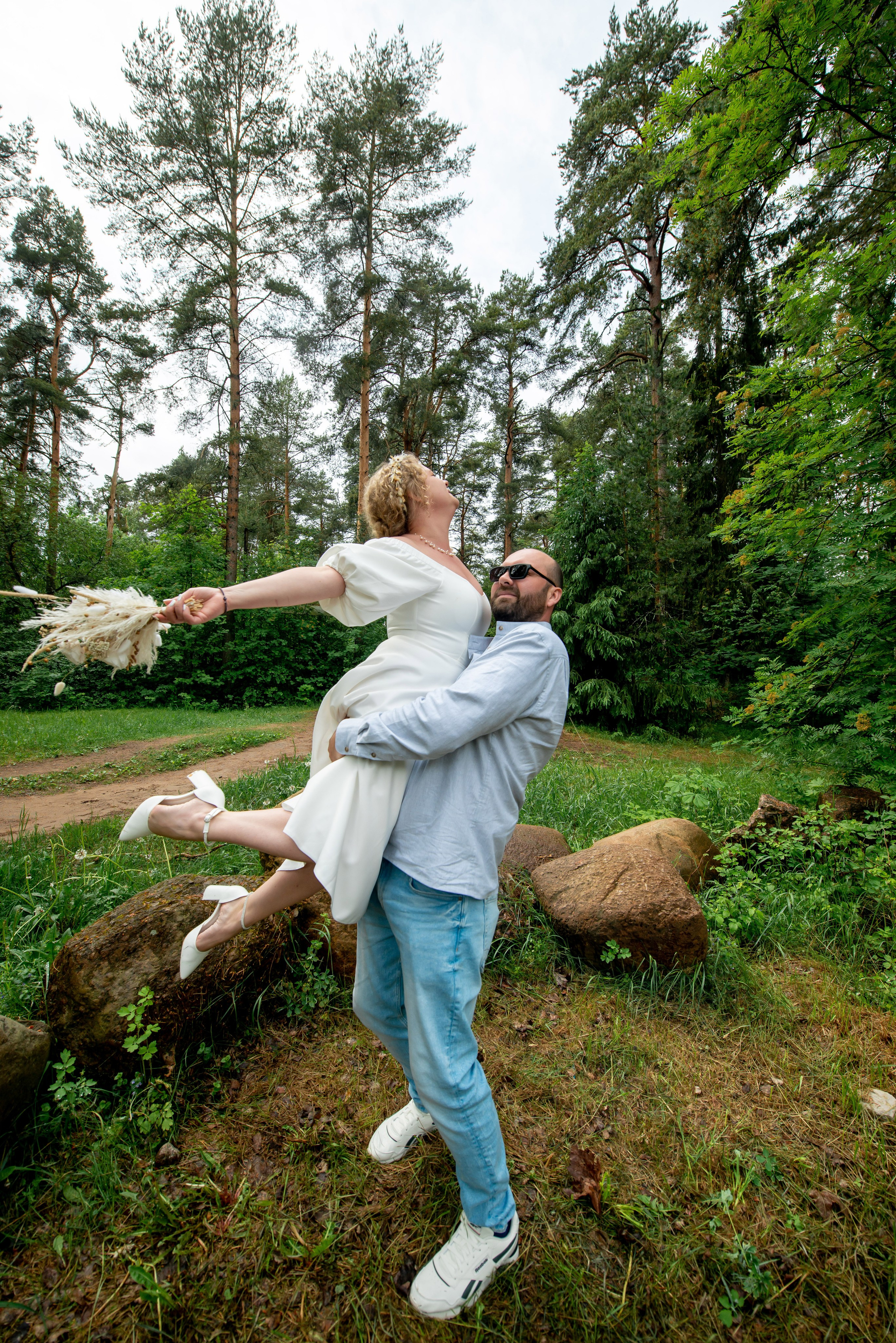 Станислав и Анастасия (нестандартная свадебная фотосессия в лесу и на Финском заливе). Портретный, семейный и свадебный фотограф в Санкт-Петербурге и в Пушкине Ширяев Денис