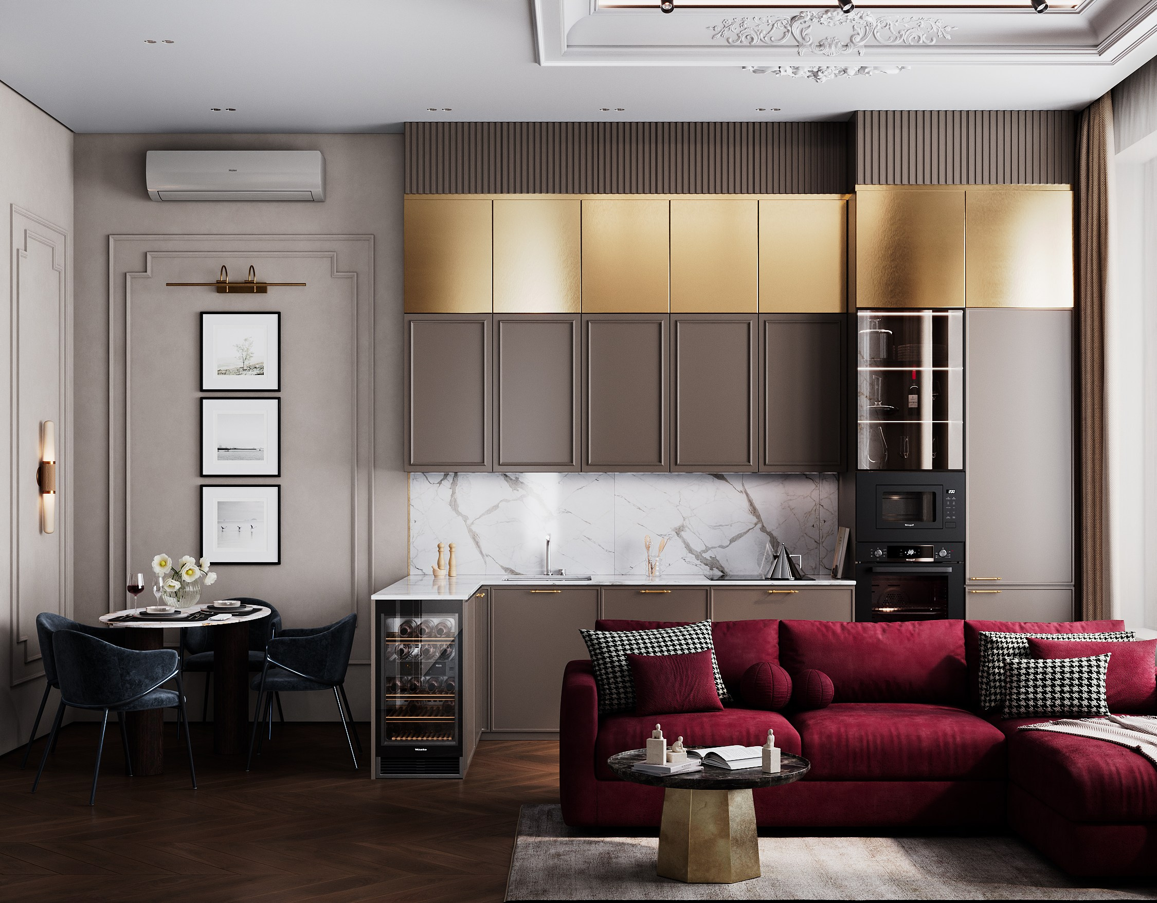 ЖК Соты 88 m² г.Уфа. Дизайн интерьера и ремонта Уфа Москва