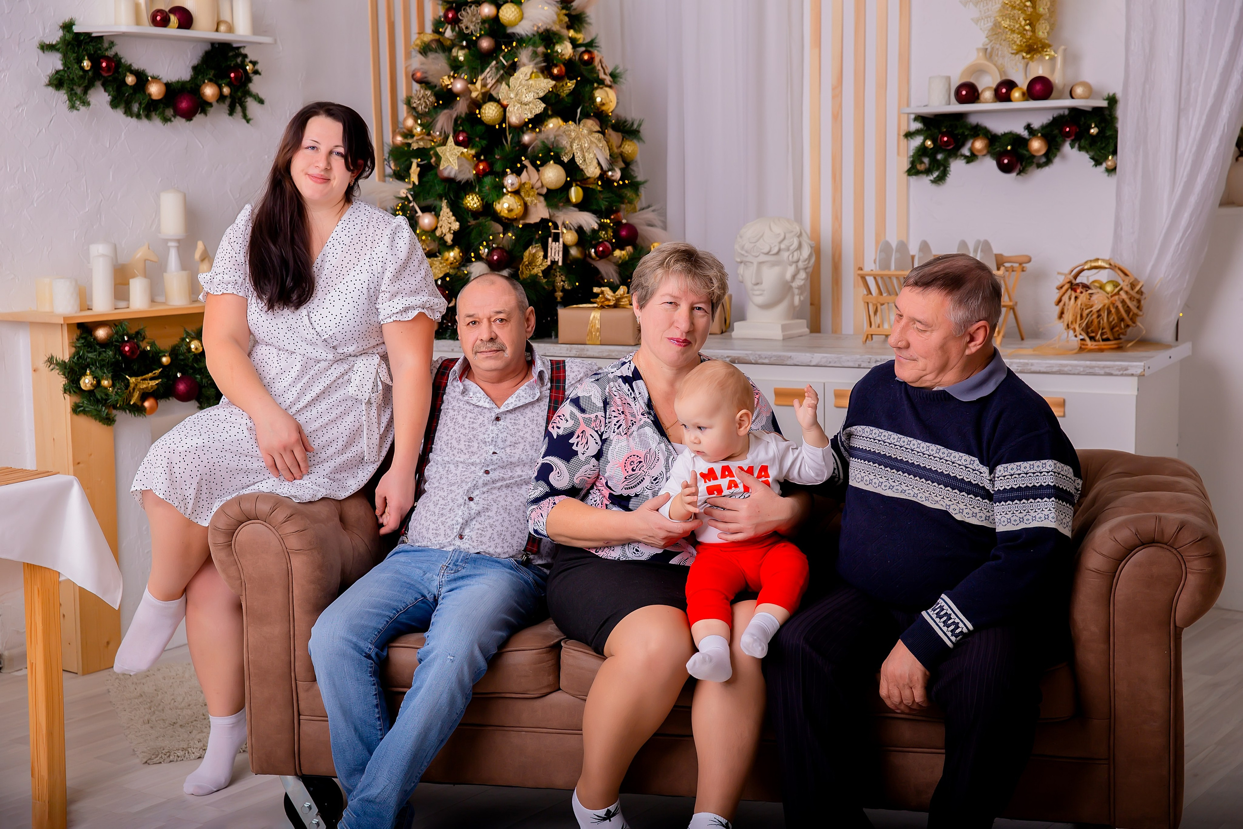 Новогодняя семьей. Школьный и детский фотограф Старожилово