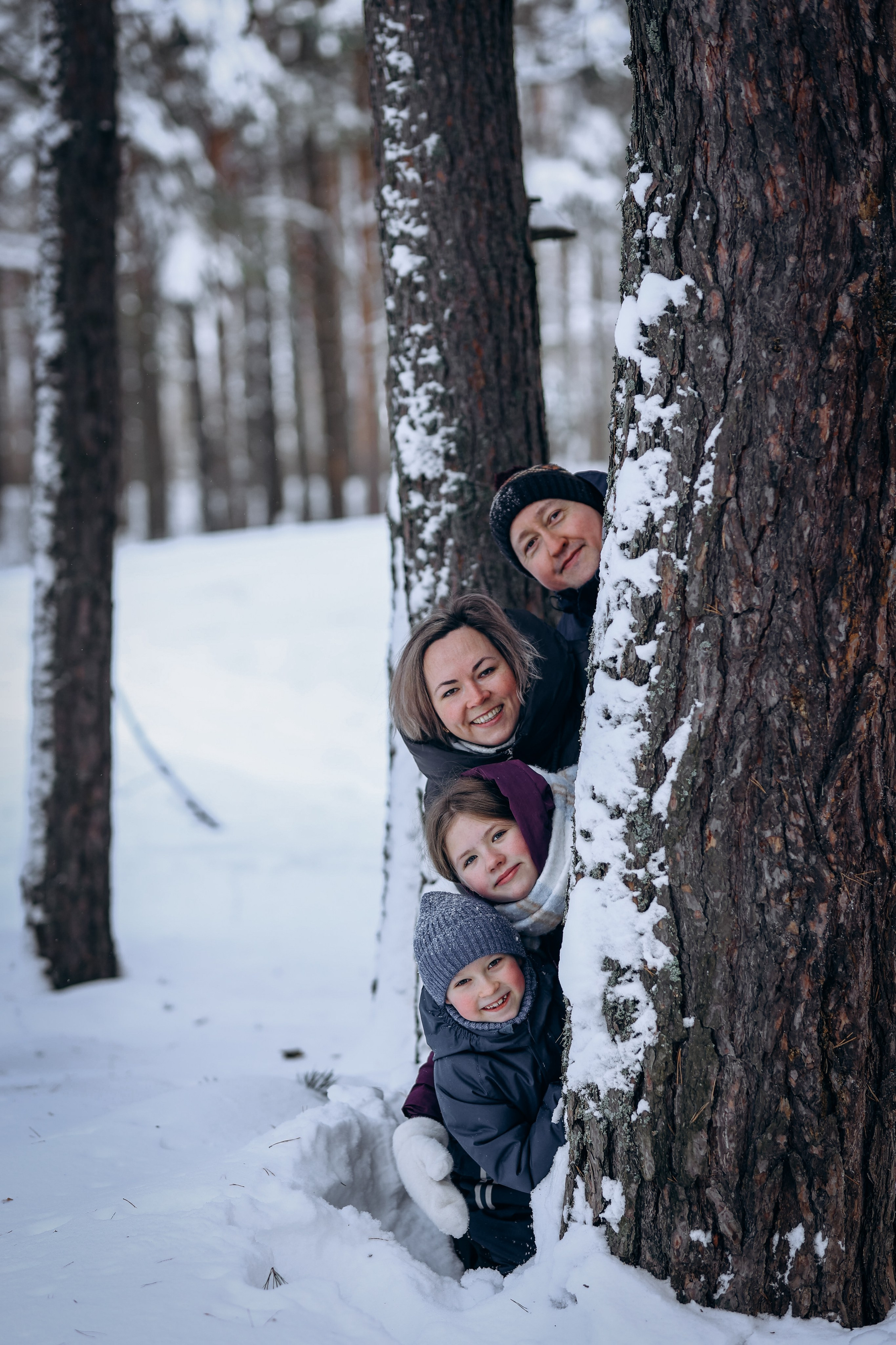 Зимняя сказка в сосновом бору. Детский фотограф в Дубне и Кашине Елена Карпушина