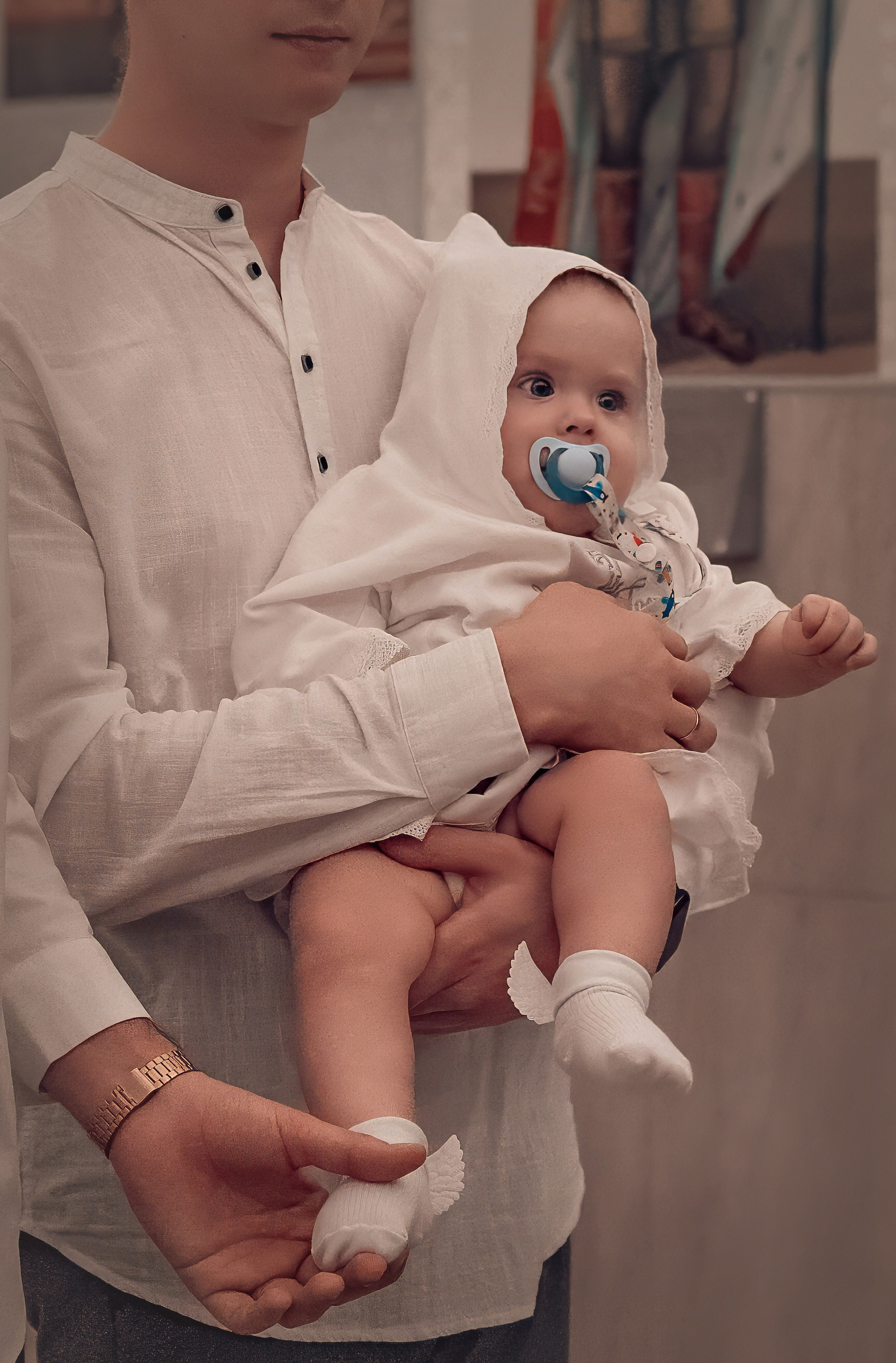 Крещение Максима в храме Феодора Тирона. Фотографы крещения/венчания  Красноярск Татьяна и Вячеслав Переваловы