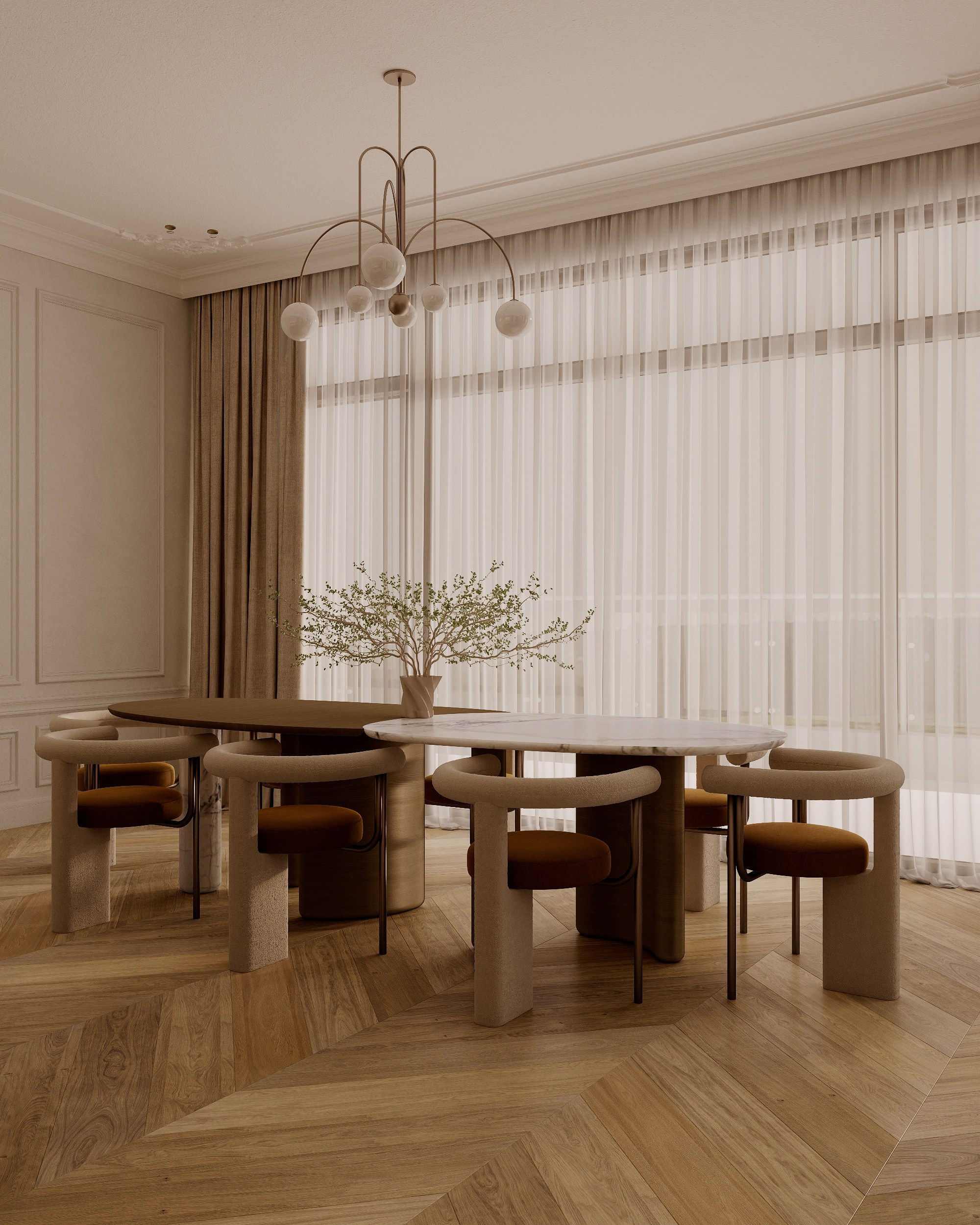 Minimalistic style kitchen. Solovets visualization