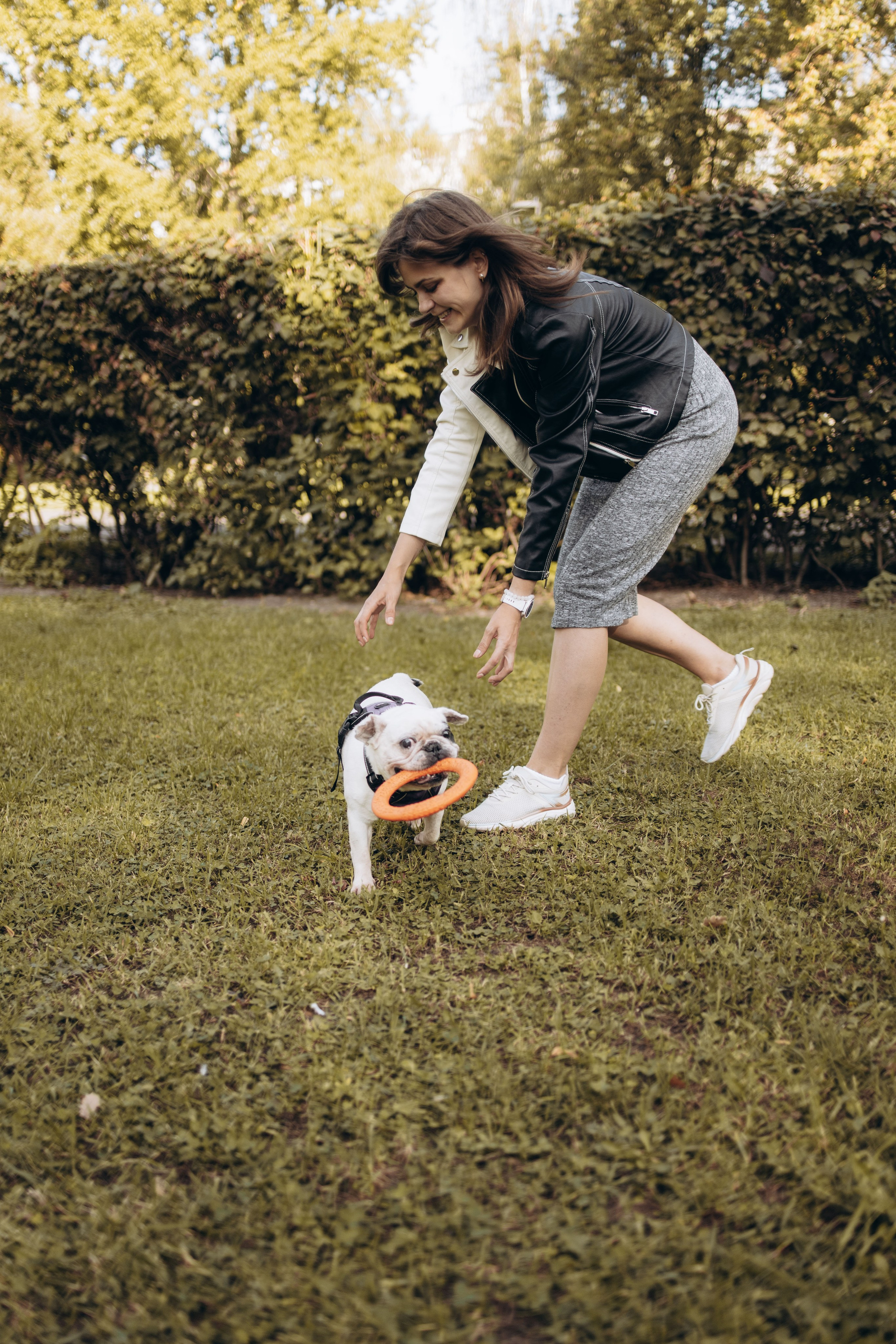 Оля и бульдоги