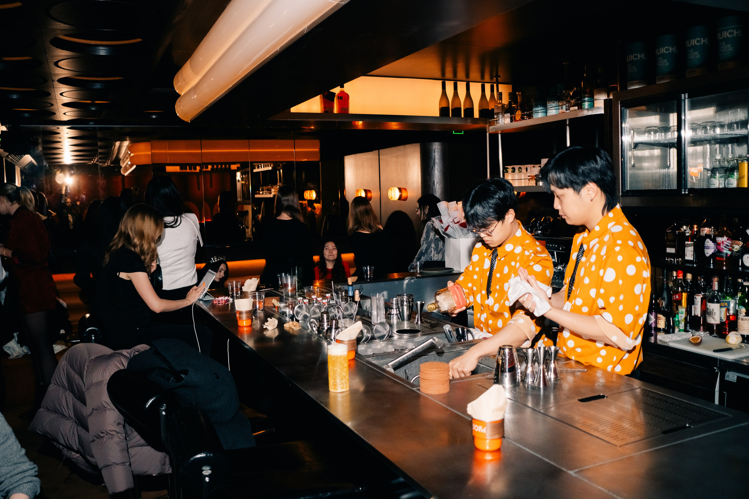 Bar atmosphere at night, reportage photography in Shanghai