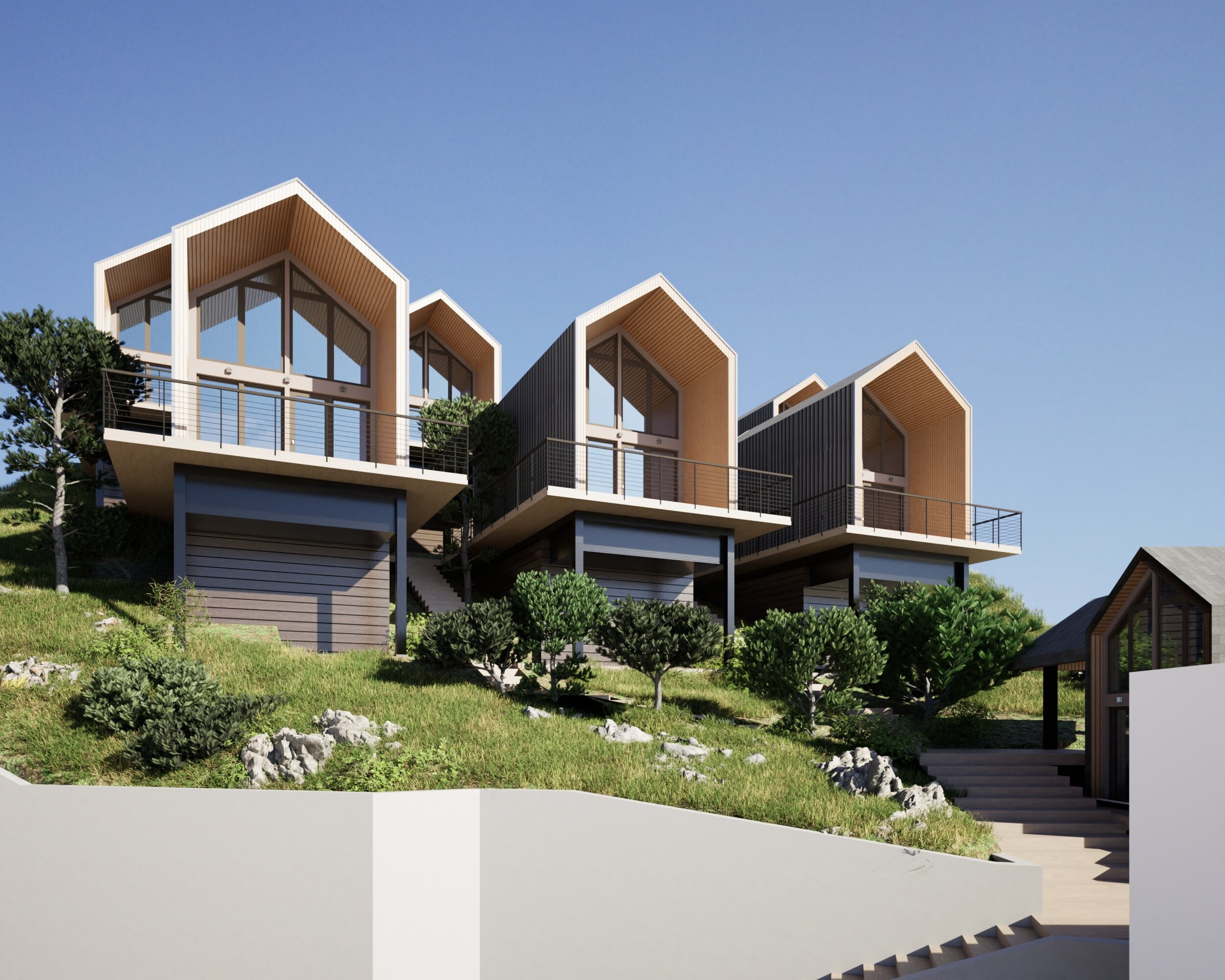 2025 / Туристический комплекс в с. Сукко (Анапа). Архитектурное проектирование и дизайн интерьеров. г. Анапа