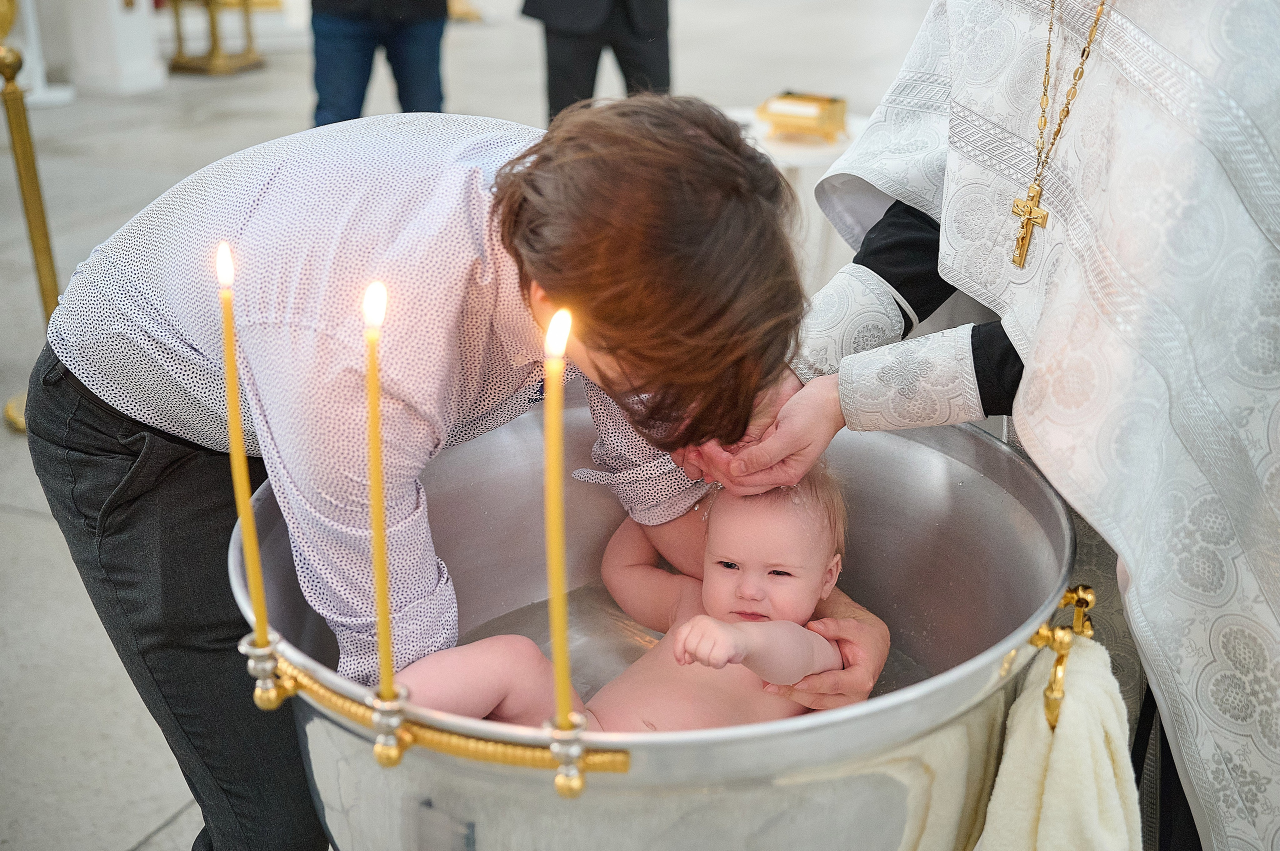 Фотограф на таинство крещения в Смольном соборе Санкт-Петербурга