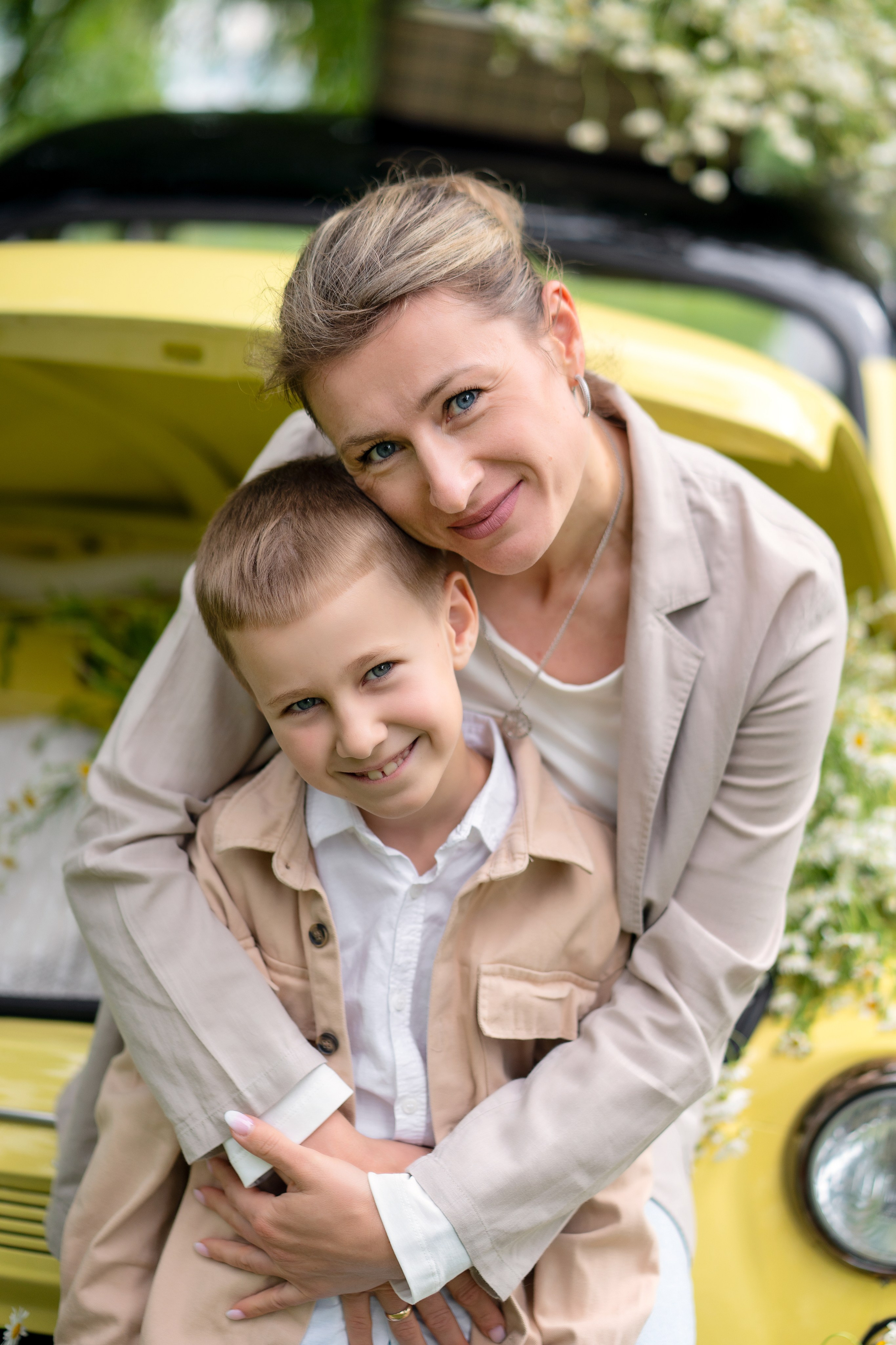Фотодень Машина с ромашками. Семейный и свадебный фотограф Минск, Беларусь Анна Орловская
