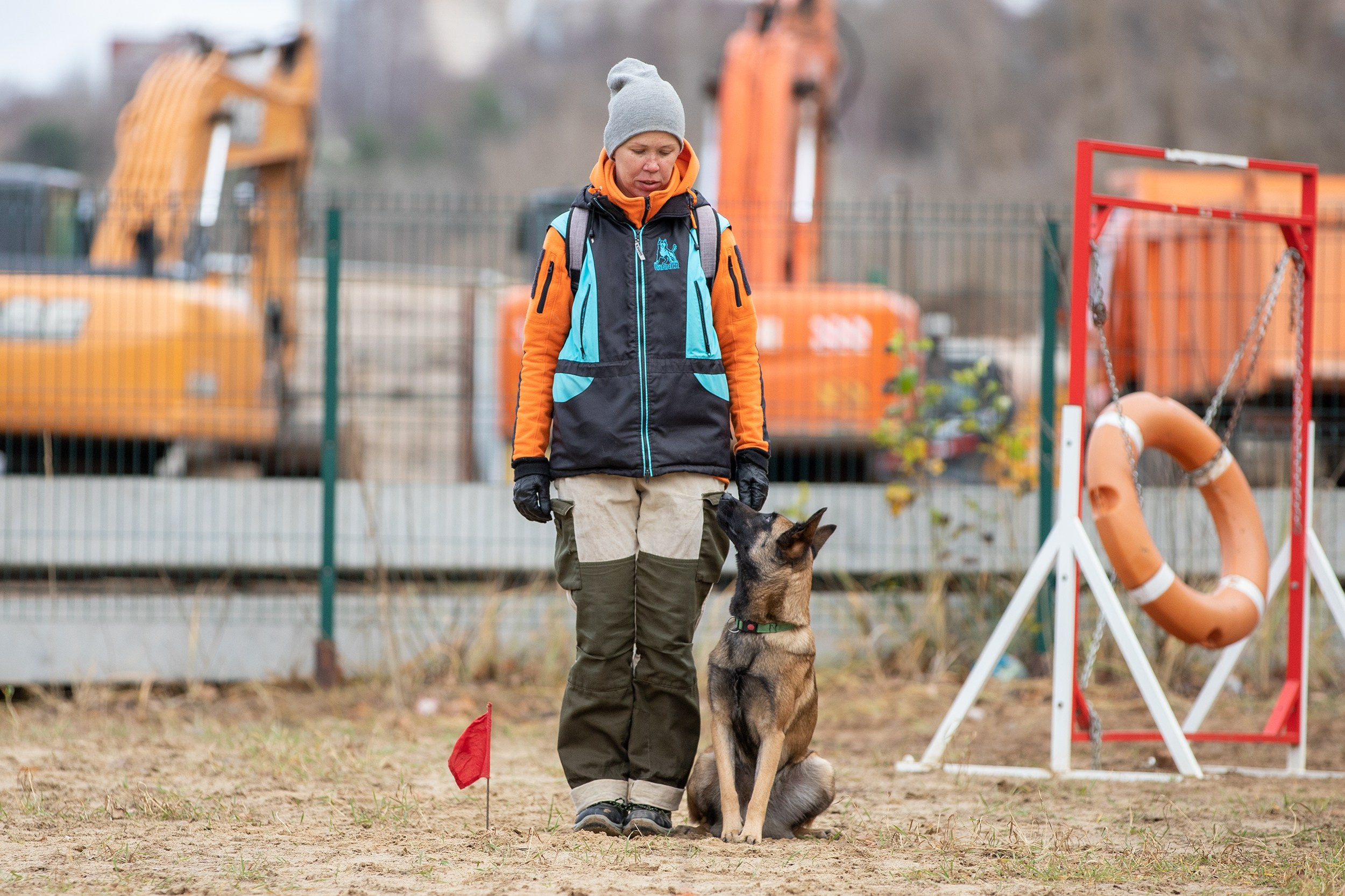Вера и Чейз на экзамене ОКД. Фотограф-анималист в Калуге Мария Шерскова