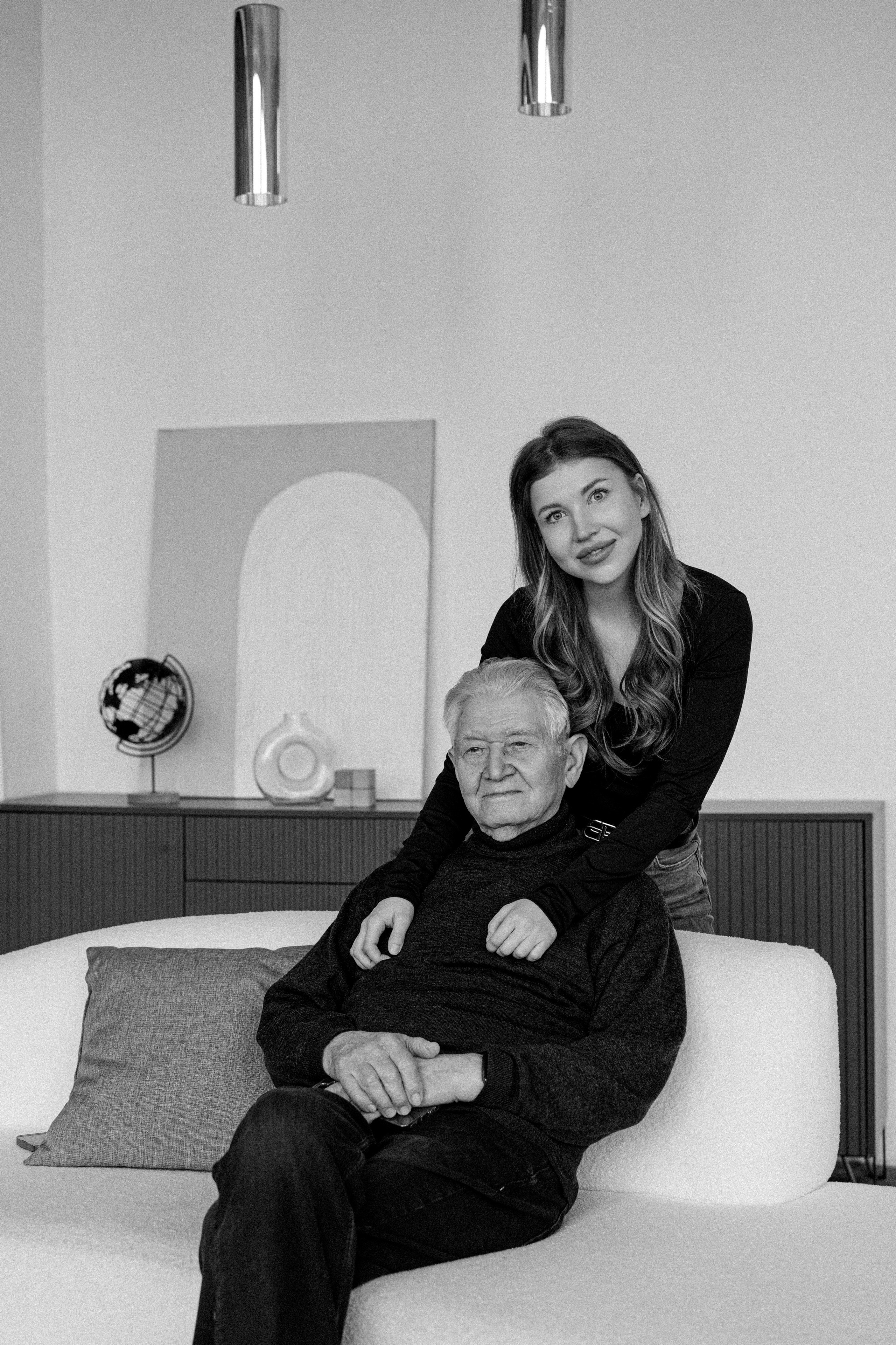 Анастасия и дедушка. Свадебный и семейный фотограф в Калининграде Анастасия Гриценко