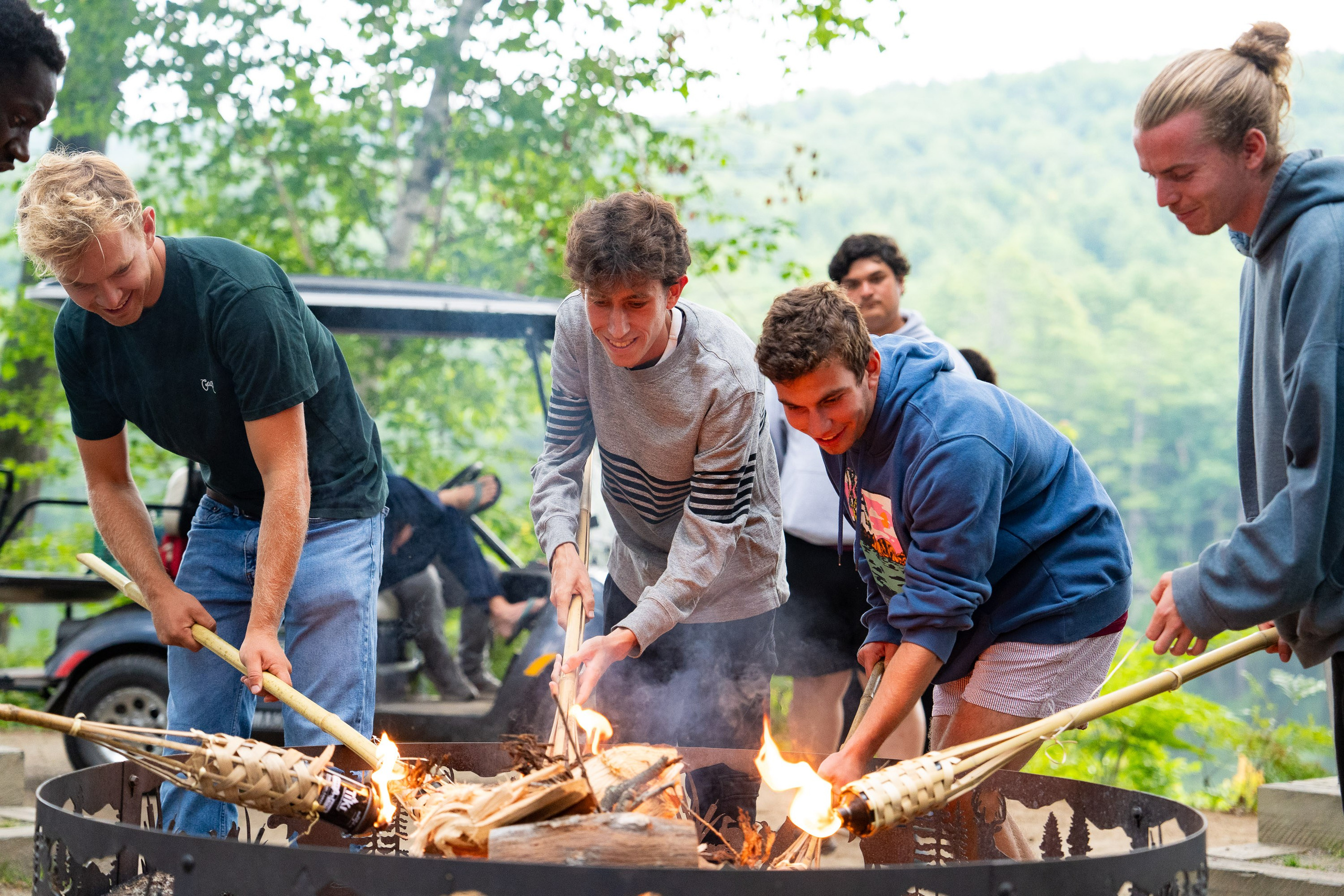Closing Campfire. Summer 2023 – Kenwood & Evergreen Camps, New Hampshire.